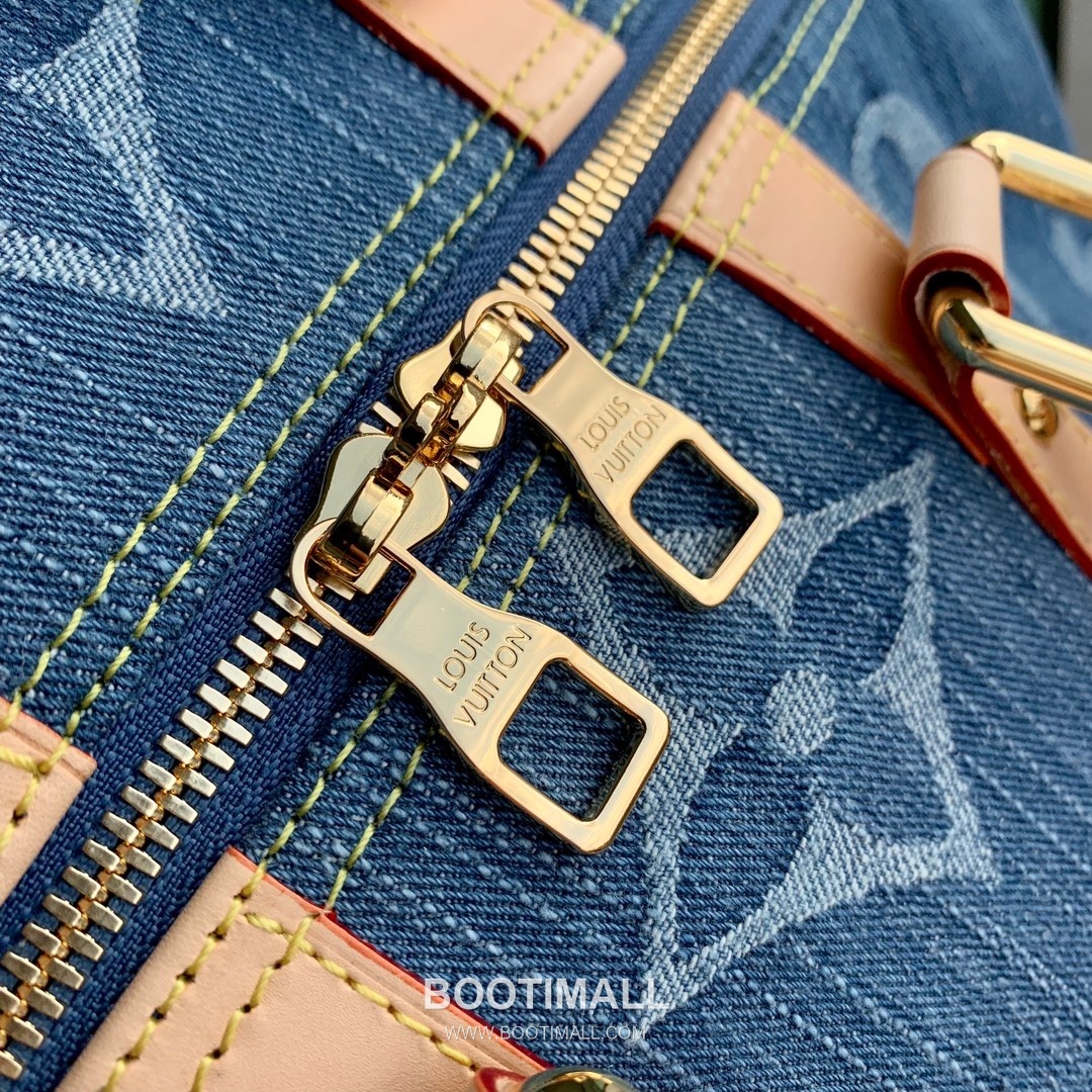 Louis Vuitton Keepall Bandoulière 45 M24315 Monogram Denim Canvas Travel Bag 루이비통 키폴 반둘리에 45 모노그램 데님 캔버스 여행가방 45cm 5