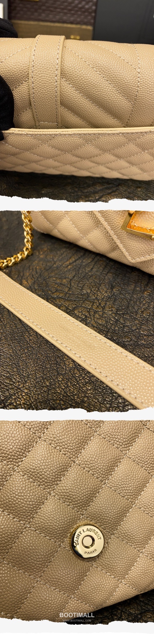 Saint Laurent Envelope Small 526286 Grained Calfskin Quilted Chain Bag 생로랑 엔벨로프 스몰 그레인 카프스킨 퀼팅 체인백 21cm 9