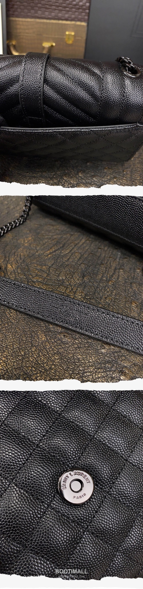 Saint Laurent Envelope Small 526286 Grained Calfskin Quilted Chain Bag 생로랑 엔벨로프 스몰 그레인 카프스킨 퀼팅 체인백 21cm 7