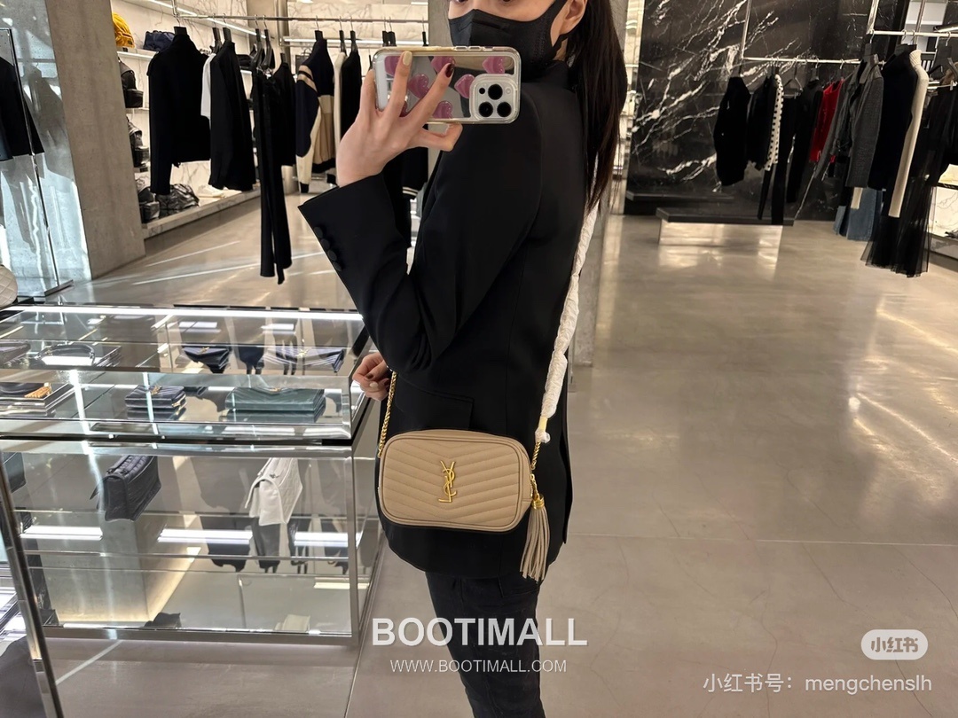 Saint Laurent Lou Camera Bag 612579 Calfskin Leather Shoulder Bag 생로랑 루 카메라백 카프스킨 가죽 숄더백 19cm 8