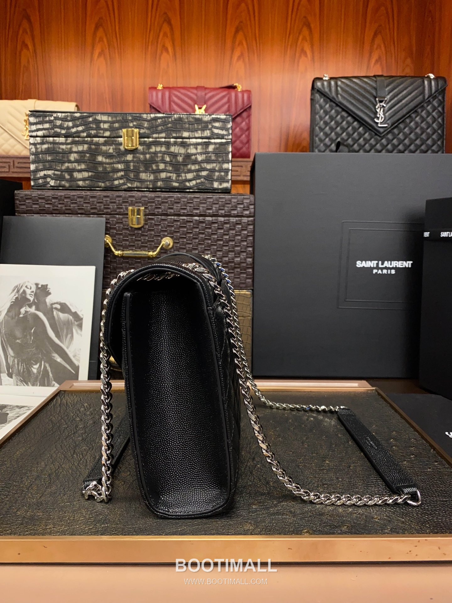 Saint Laurent Envelope Medium 487206 Grained Calfskin Quilted Chain Bag 생로랑 엔벨로프 미디움 그레인 카프스킨 퀼팅 체인백 24cm 2