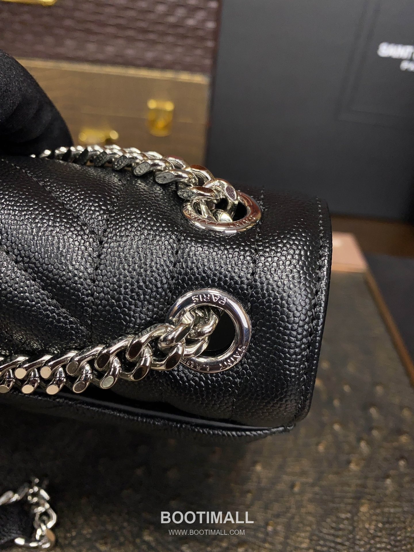Saint Laurent Envelope Medium 487206 Grained Calfskin Quilted Chain Bag 생로랑 엔벨로프 미디움 그레인 카프스킨 퀼팅 체인백 24cm 6