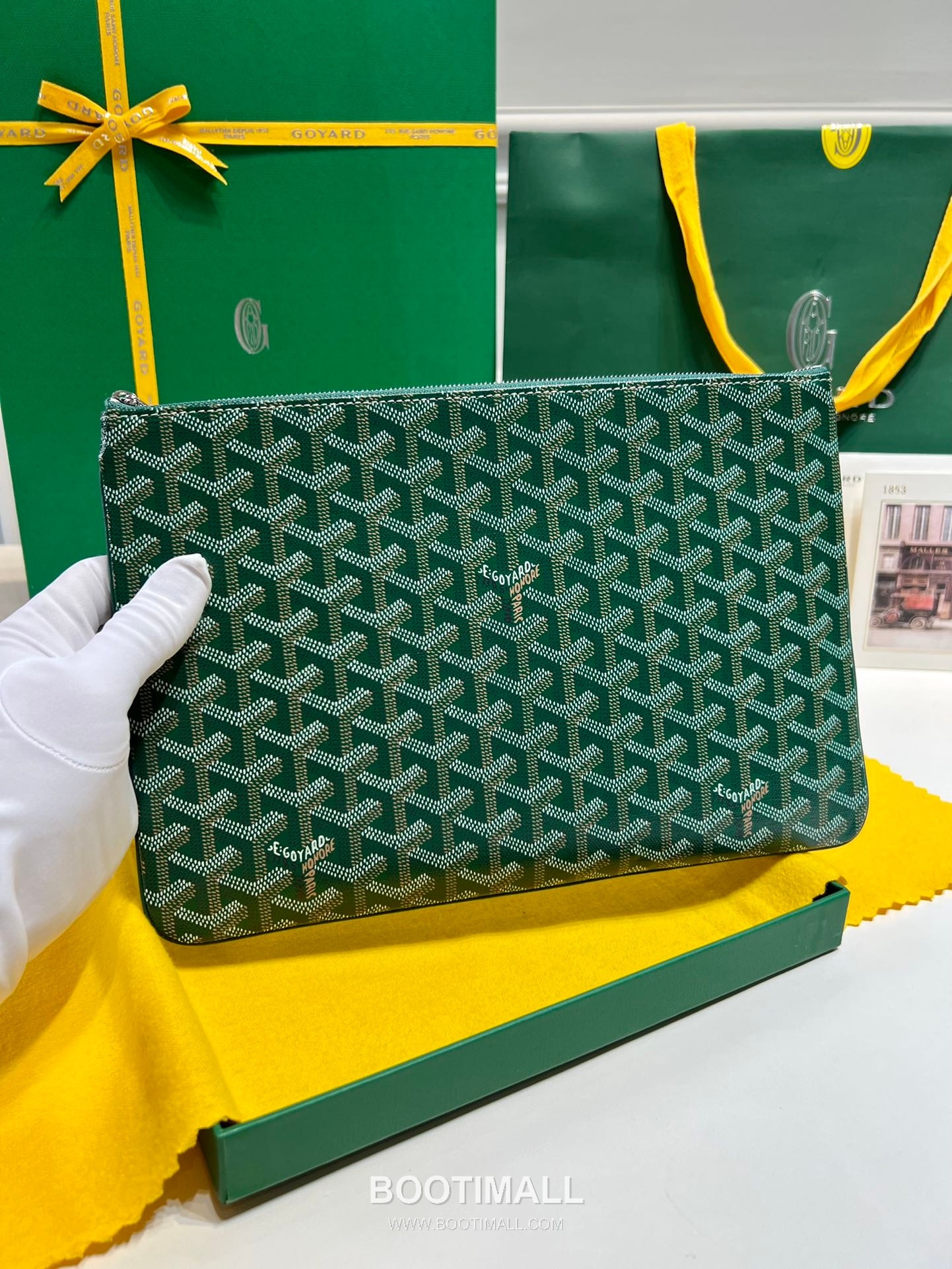 Goyard Goyardine Canvas Zip Clutch Pouch 8012 고야드 고야딘 캔버스 지퍼 클러치 파우치 30cm 5