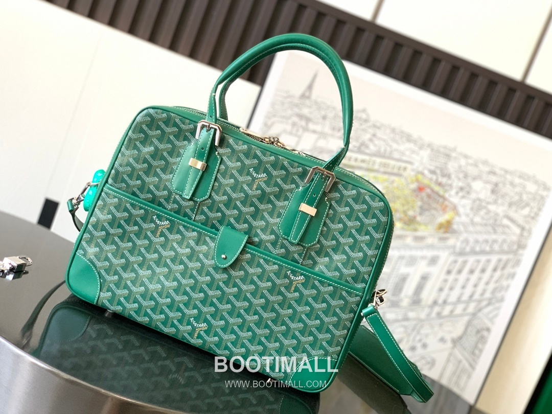Goyard Ambassade Goyardine Canvas Briefcase 8070 고야드 앙바사드 고야딘 캔버스 브리프케이스 35cm 1