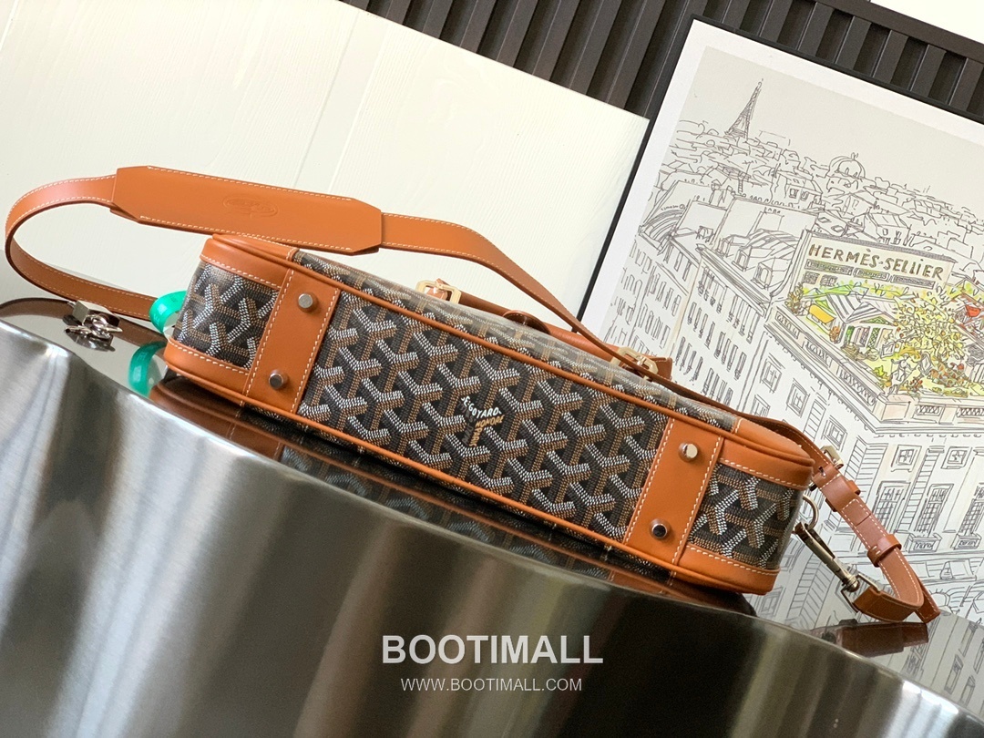 Goyard Ambassade Goyardine Canvas Briefcase 8070 고야드 앙바사드 고야딘 캔버스 브리프케이스 35cm 4