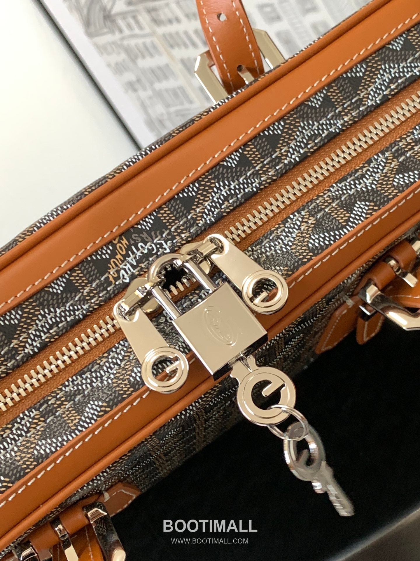 Goyard Ambassade Goyardine Canvas Briefcase 8070 고야드 앙바사드 고야딘 캔버스 브리프케이스 35cm 7