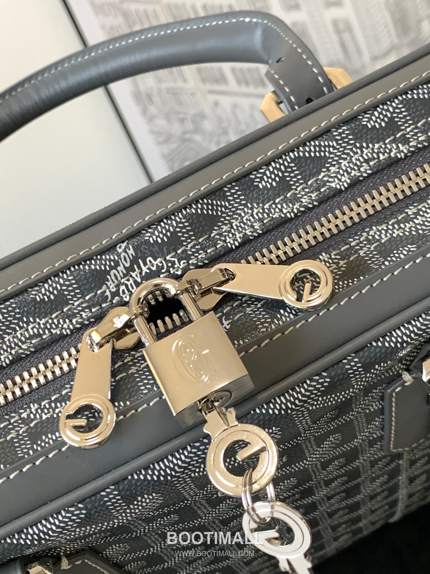 Goyard Ambassade Goyardine Canvas Briefcase 8070 고야드 앙바사드 고야딘 캔버스 브리프케이스 35cm 6