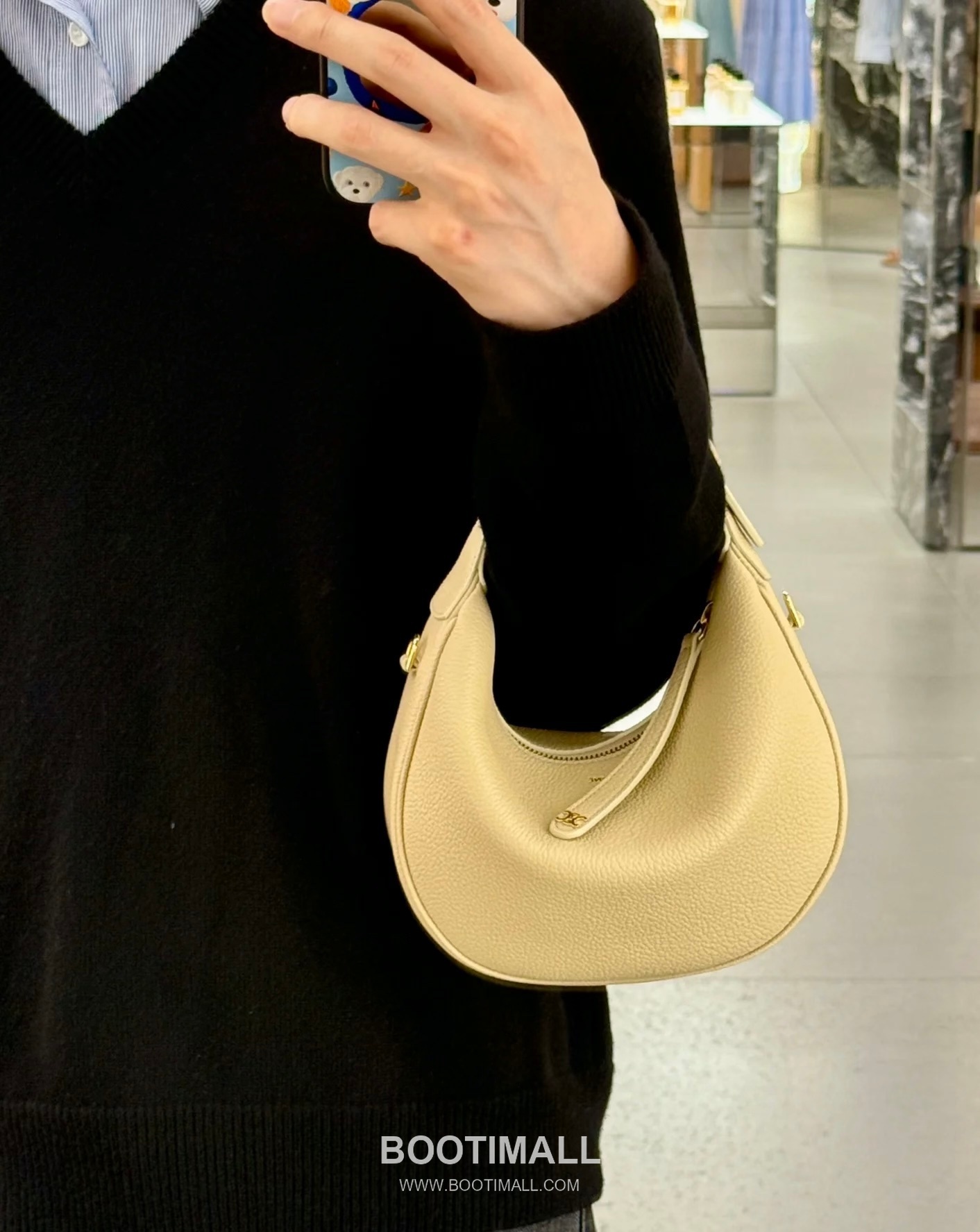 Celine Teen Lulu Grained Calfskin Leather Top Handle Shoulder Bag 120723 셀린느 틴 룰루 그레인 카프스킨 탑핸들 숄더 크로스백 24cm 6