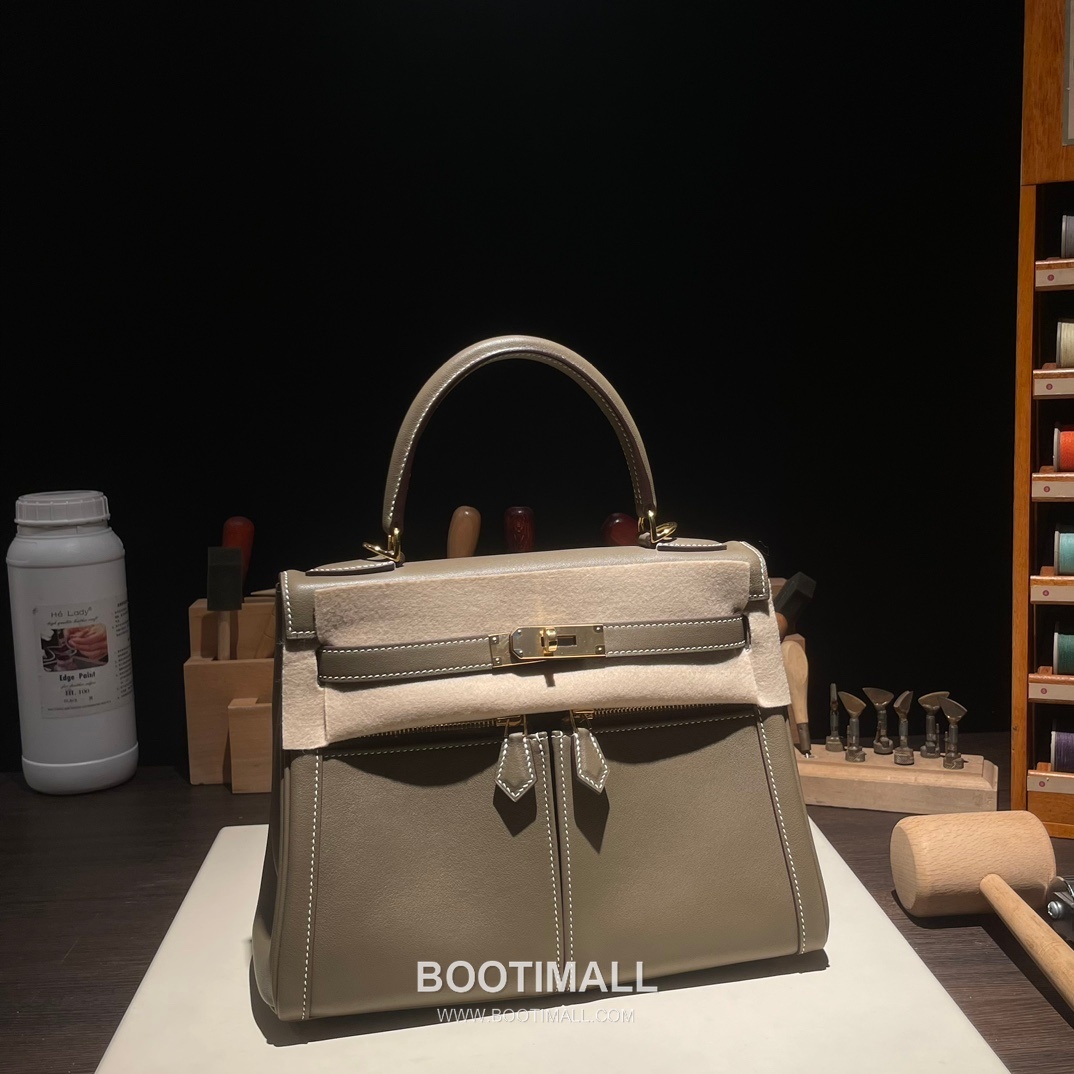 Hermès Kelly Lakis Swift Leather Double Zip Bag 28 에르메스 켈리 라키스 스위프트 레더 더블 지퍼 숄더백 28cm 1