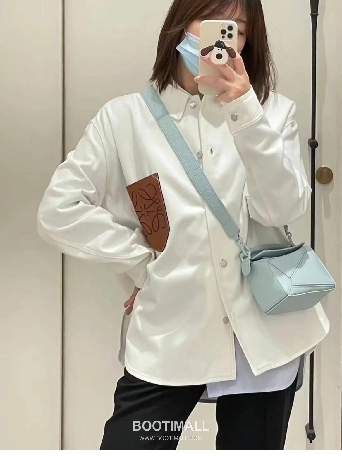 Loewe Puzzle Satin Calfskin Leather Shoulder Bag ID10172 B 로에베 퍼즐 새틴 카프스킨 레더 숄더 크로스백 24cm 2