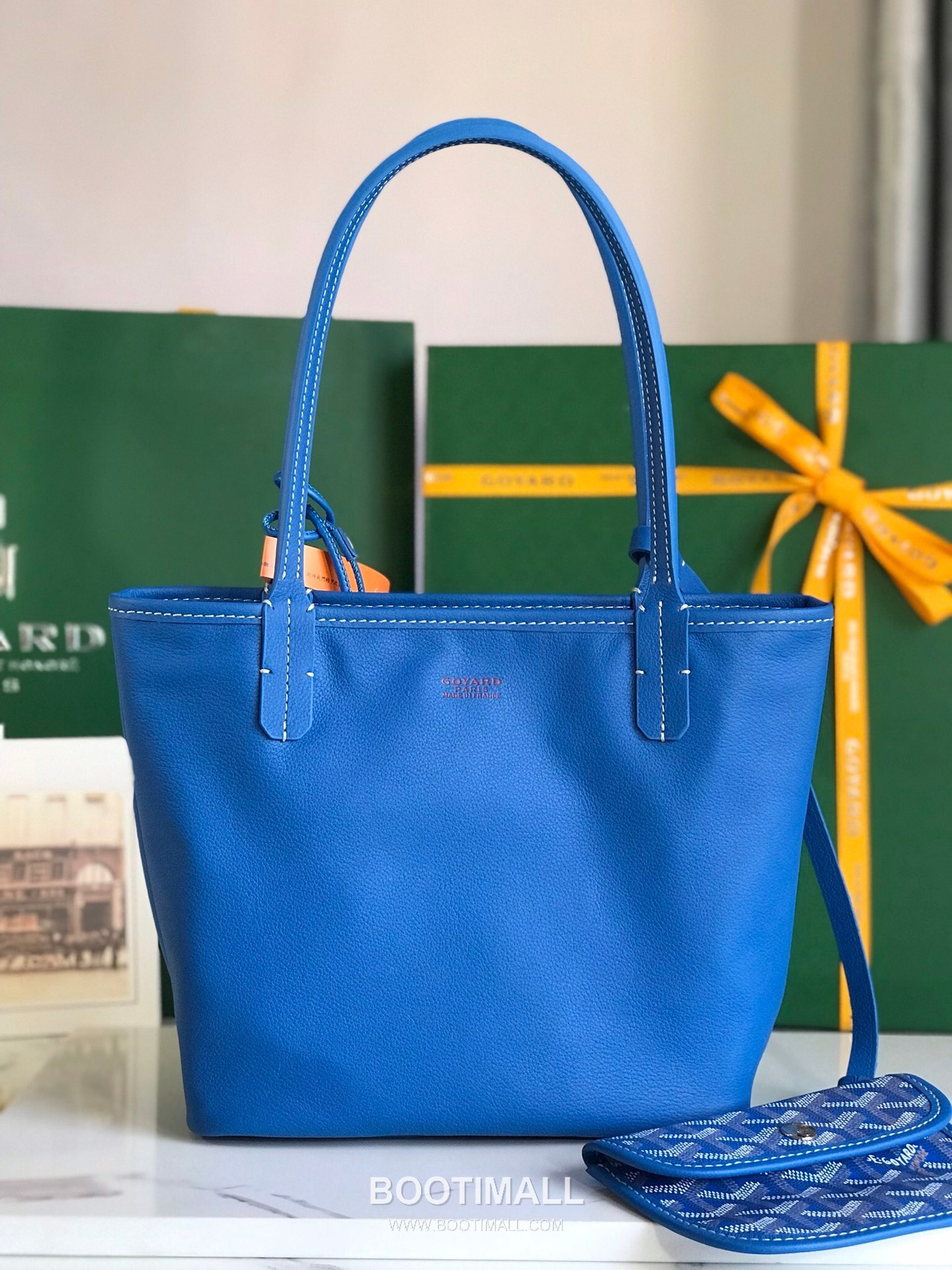Goyard Saint Louis Mini Goyardine Canvas Leather Tote Bag 020660 고야드 생루이 미니 고야딘 캔버스 레더 토트백 28cm 9