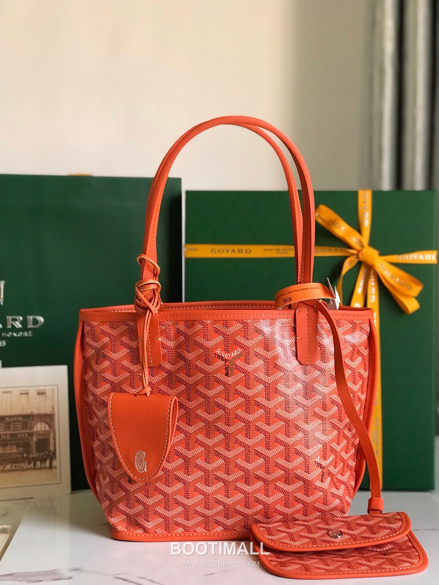 Goyard Saint Louis Mini Goyardine Canvas Leather Tote Bag 020660 고야드 생루이 미니 고야딘 캔버스 레더 토트백 28cm 1