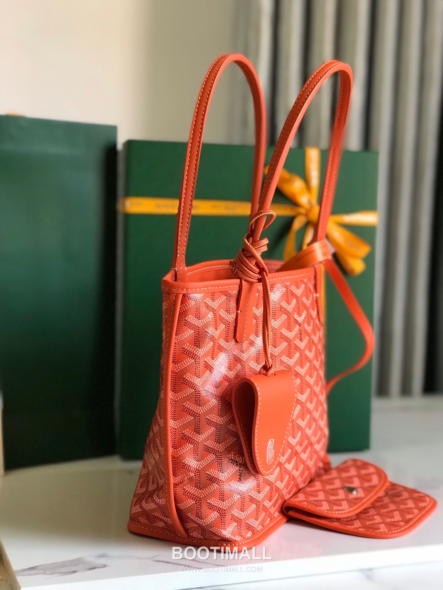 Goyard Saint Louis Mini Goyardine Canvas Leather Tote Bag 020660 고야드 생루이 미니 고야딘 캔버스 레더 토트백 28cm 2