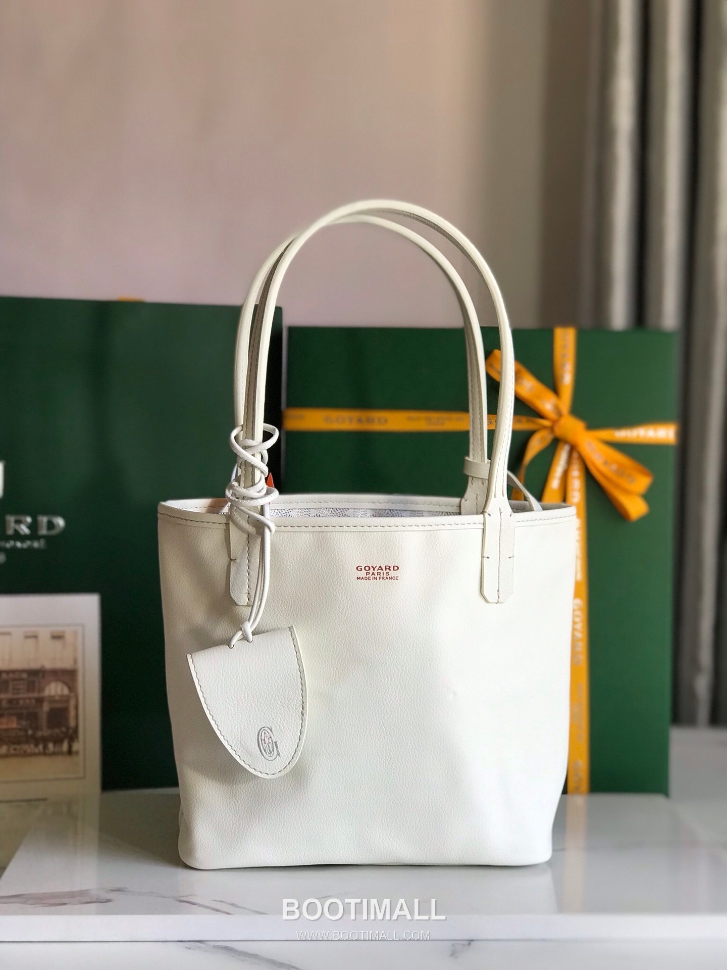 Goyard Saint Louis Mini Goyardine Canvas Leather Tote Bag 020660 고야드 생루이 미니 고야딘 캔버스 레더 토트백 28cm 2