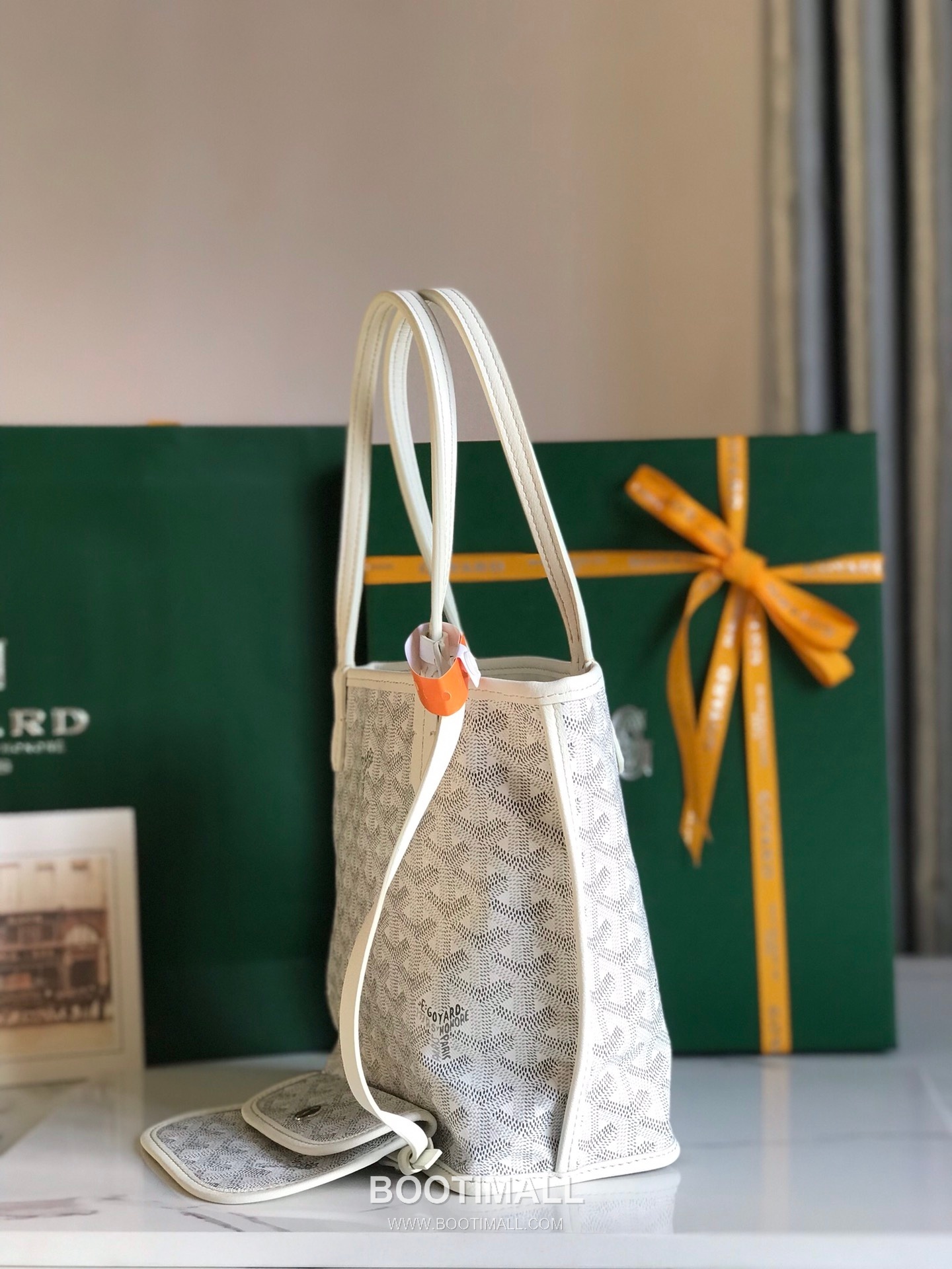 Goyard Saint Louis Mini Goyardine Canvas Leather Tote Bag 020660 고야드 생루이 미니 고야딘 캔버스 레더 토트백 28cm 3