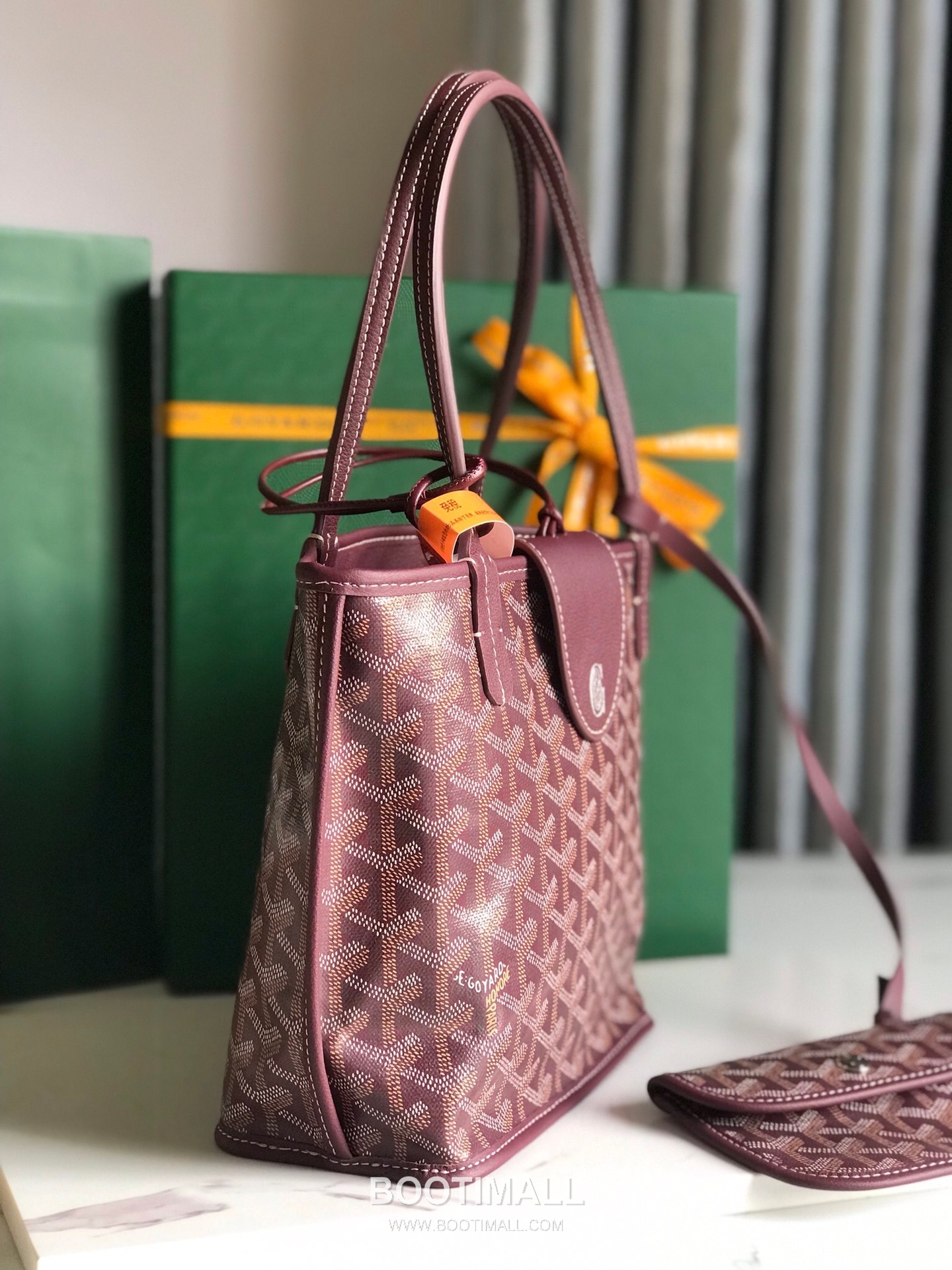 Goyard Saint Louis Mini Goyardine Canvas Leather Tote Bag 020660 고야드 생루이 미니 고야딘 캔버스 레더 토트백 28cm 2