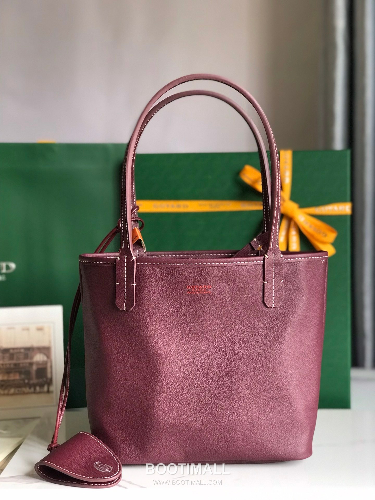 Goyard Saint Louis Mini Goyardine Canvas Leather Tote Bag 020660 고야드 생루이 미니 고야딘 캔버스 레더 토트백 28cm 8