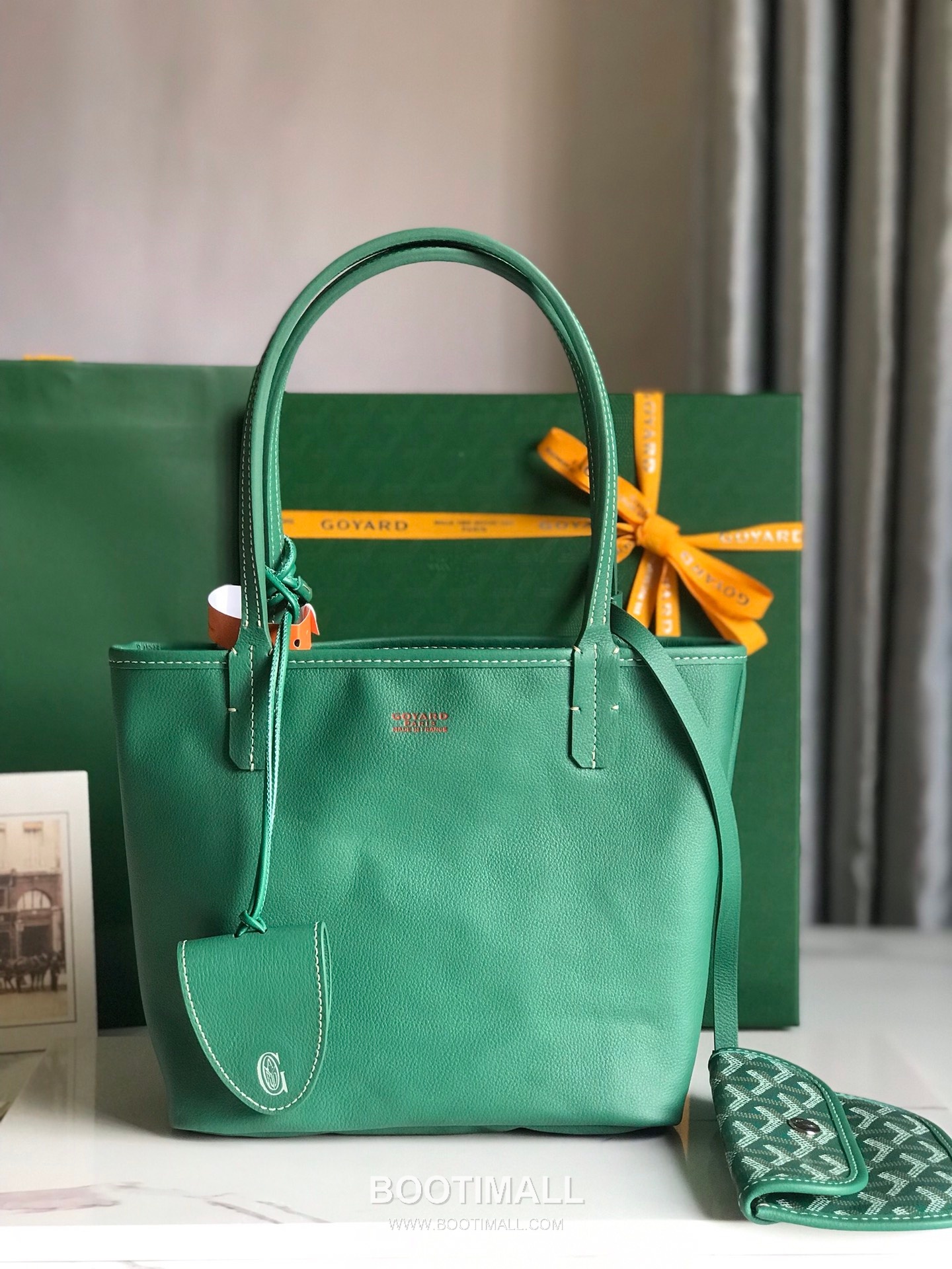 Goyard Saint Louis Mini Goyardine Canvas Leather Tote Bag 020660 고야드 생루이 미니 고야딘 캔버스 레더 토트백 28cm 8