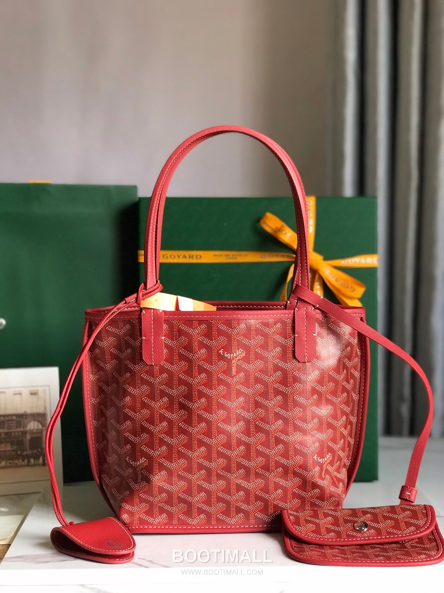 Goyard Saint Louis Mini Goyardine Canvas Leather Tote Bag 020660 고야드 생루이 미니 고야딘 캔버스 레더 토트백 28cm 1