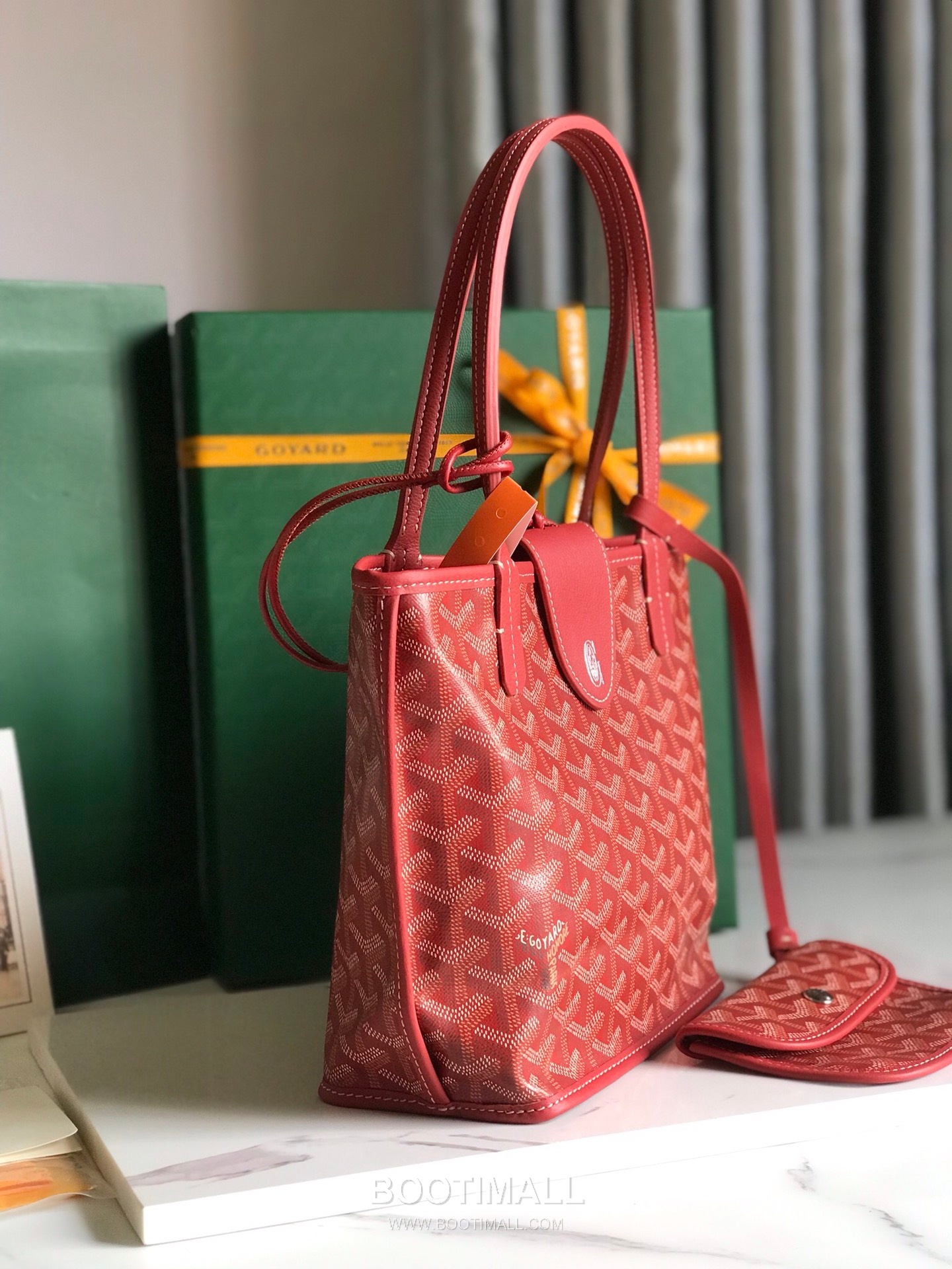 Goyard Saint Louis Mini Goyardine Canvas Leather Tote Bag 020660 고야드 생루이 미니 고야딘 캔버스 레더 토트백 28cm 2