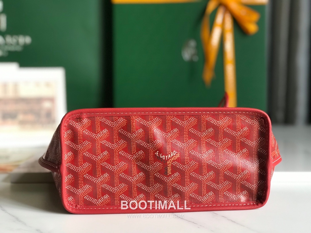 Goyard Saint Louis Mini Goyardine Canvas Leather Tote Bag 020660 고야드 생루이 미니 고야딘 캔버스 레더 토트백 28cm 4