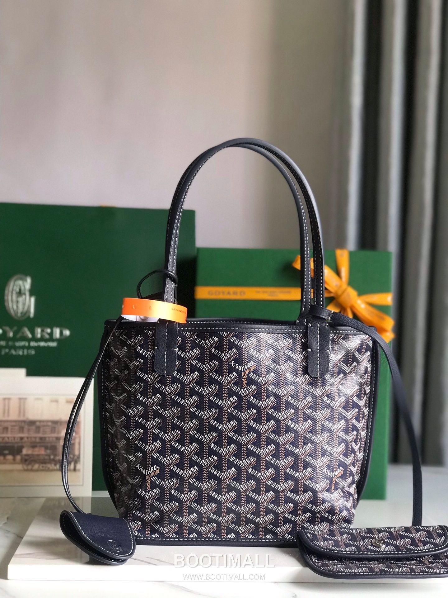 Goyard Saint Louis Mini Goyardine Canvas Leather Tote Bag 020660 고야드 생루이 미니 고야딘 캔버스 레더 토트백 28cm 1