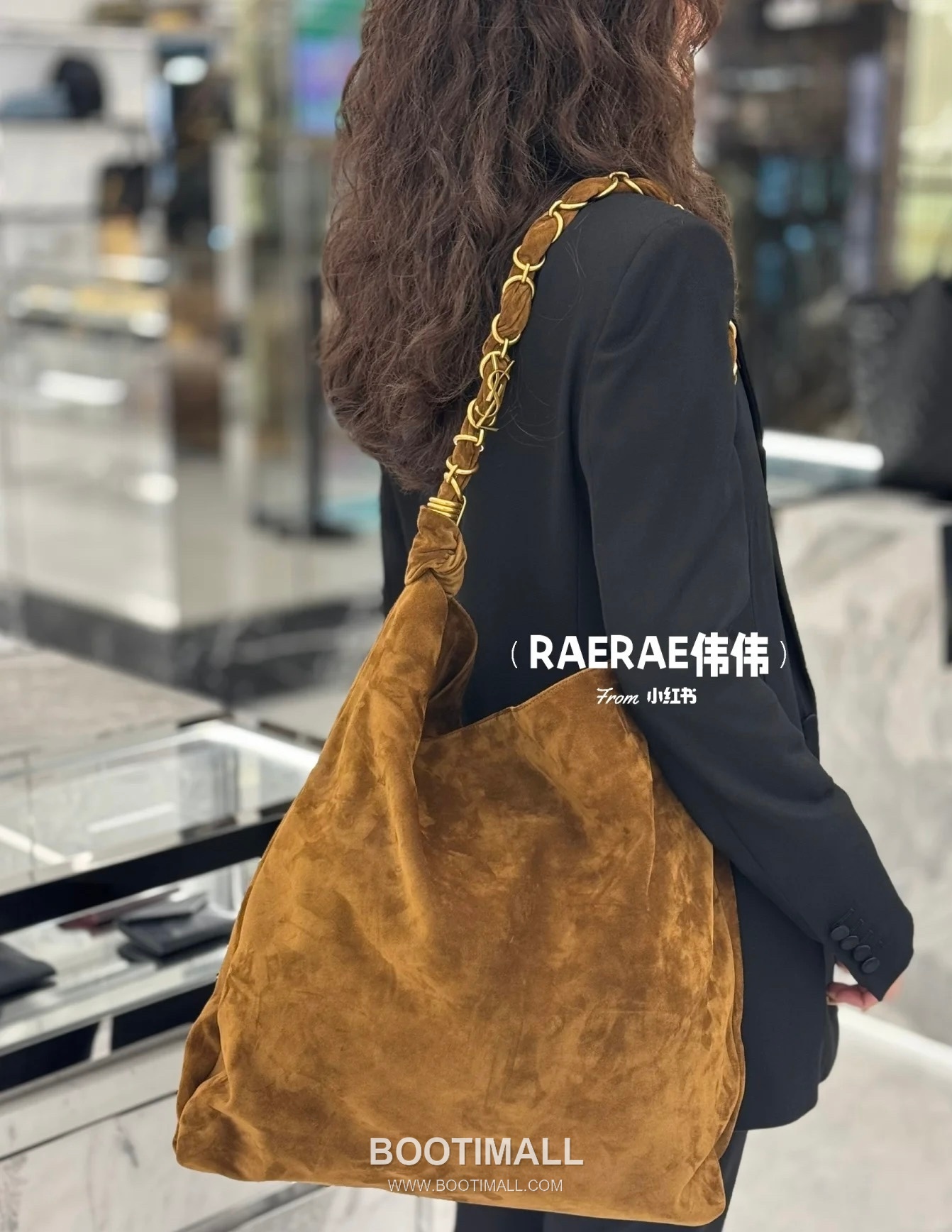 Saint Laurent Amalia Suede Leather Tote Bag 834750 생로랑 아말리아 스웨이드 레더 토트백 47cm 5