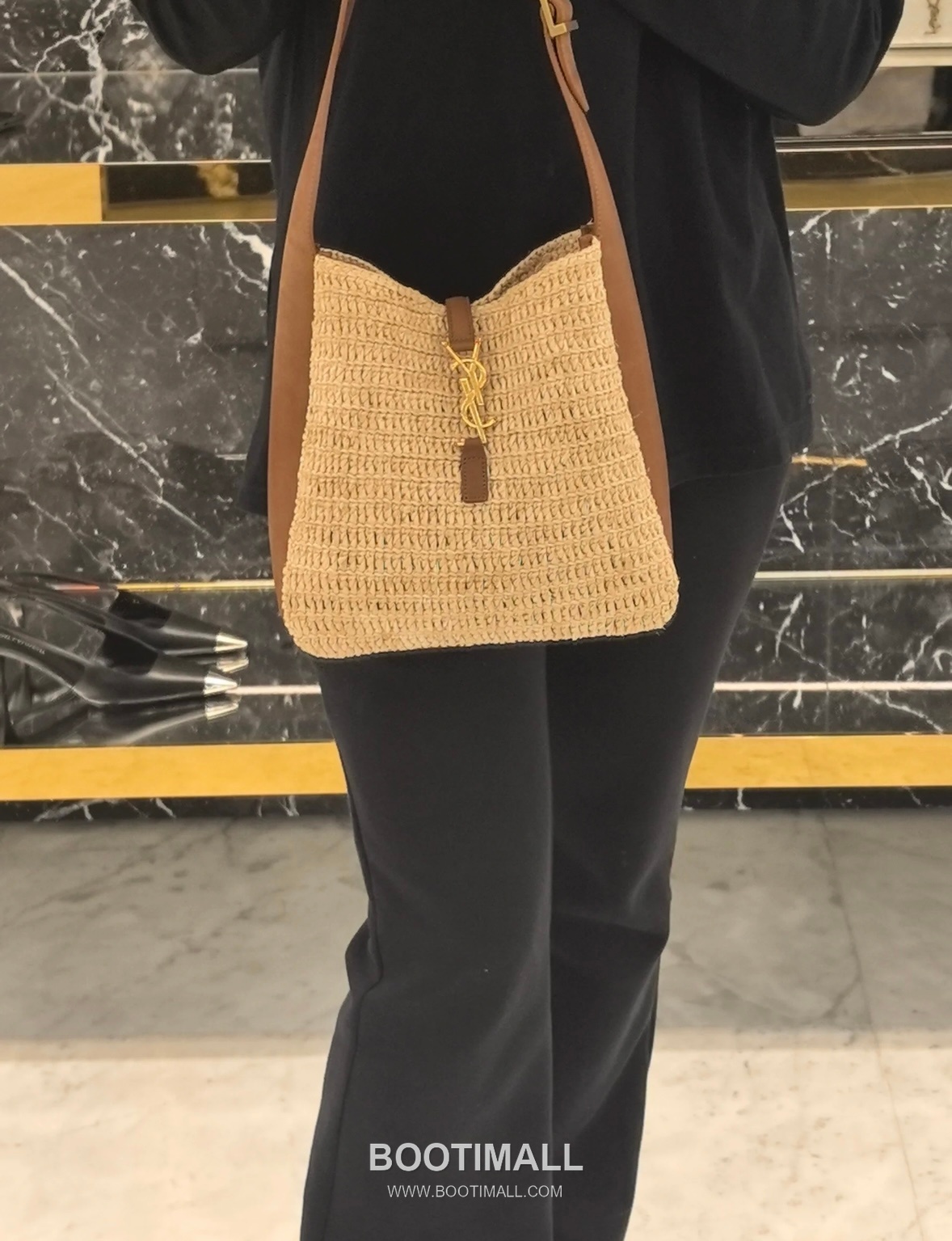 Saint Laurent Raffia Hobo Bucket Bag 823812 생로랑 라피아 호보 버킷 숄더백 23cm 1