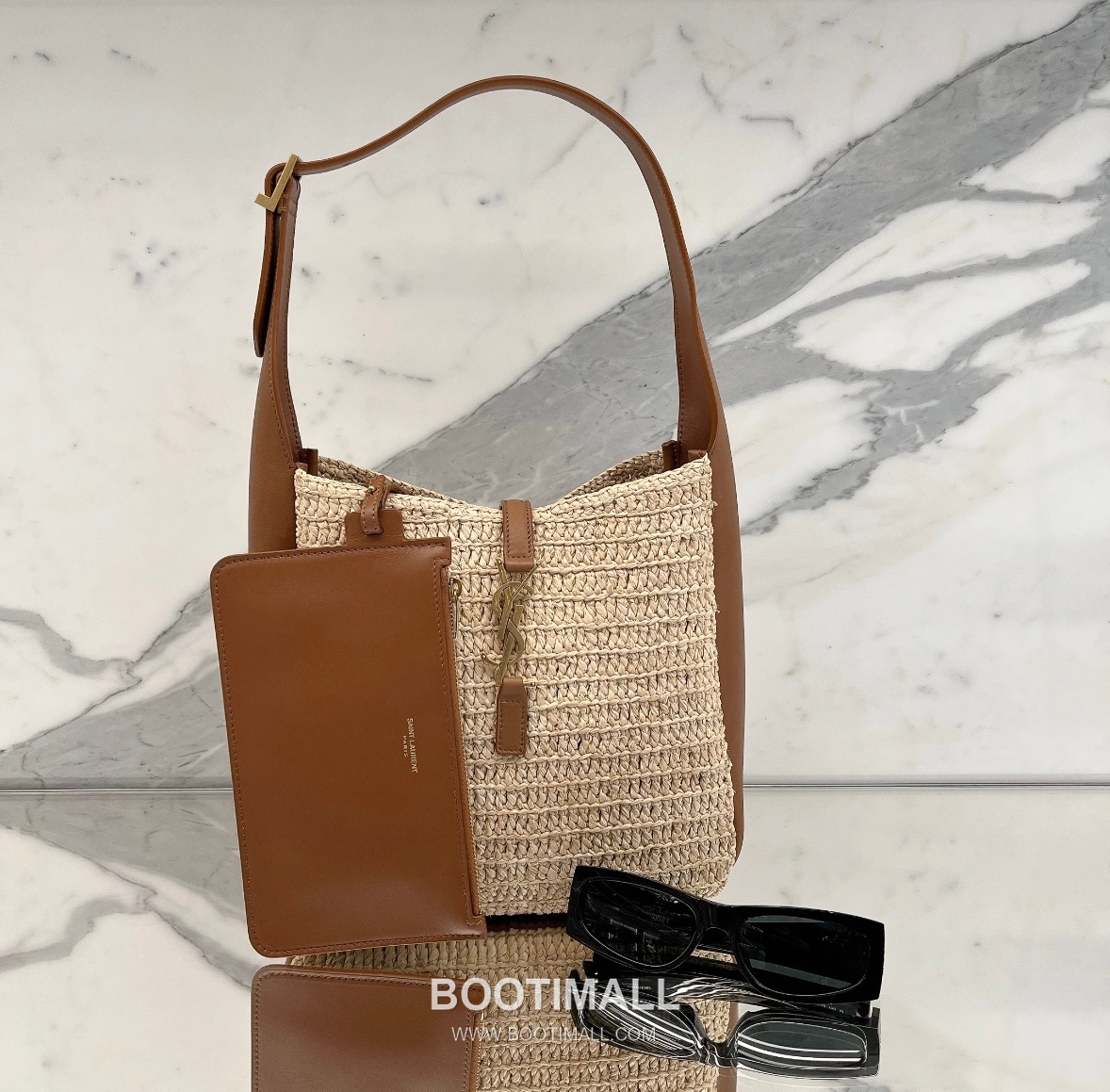 Saint Laurent Raffia Hobo Bucket Bag 823812 생로랑 라피아 호보 버킷 숄더백 23cm 12