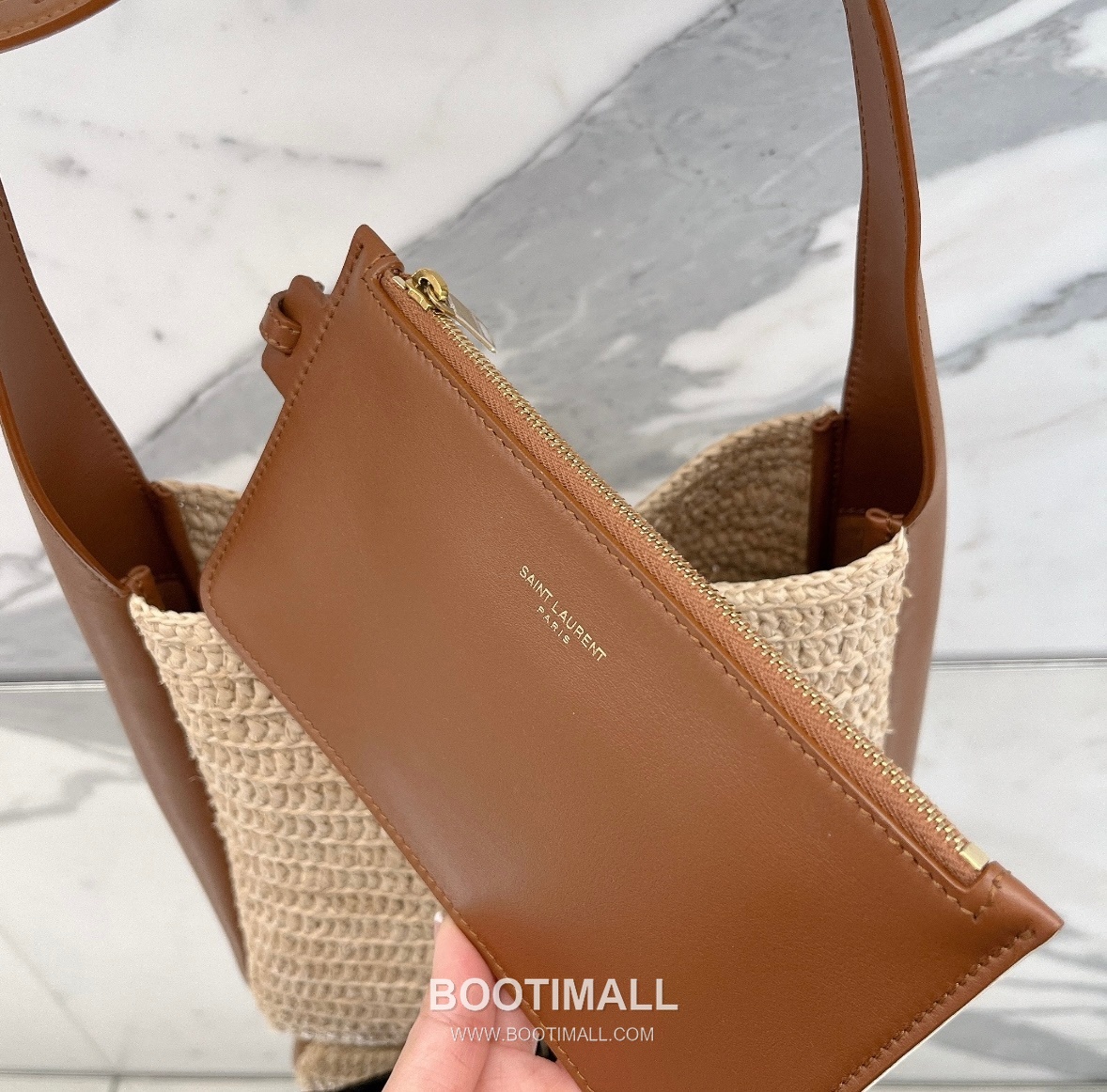 Saint Laurent Raffia Hobo Bucket Bag 823812 생로랑 라피아 호보 버킷 숄더백 23cm 14