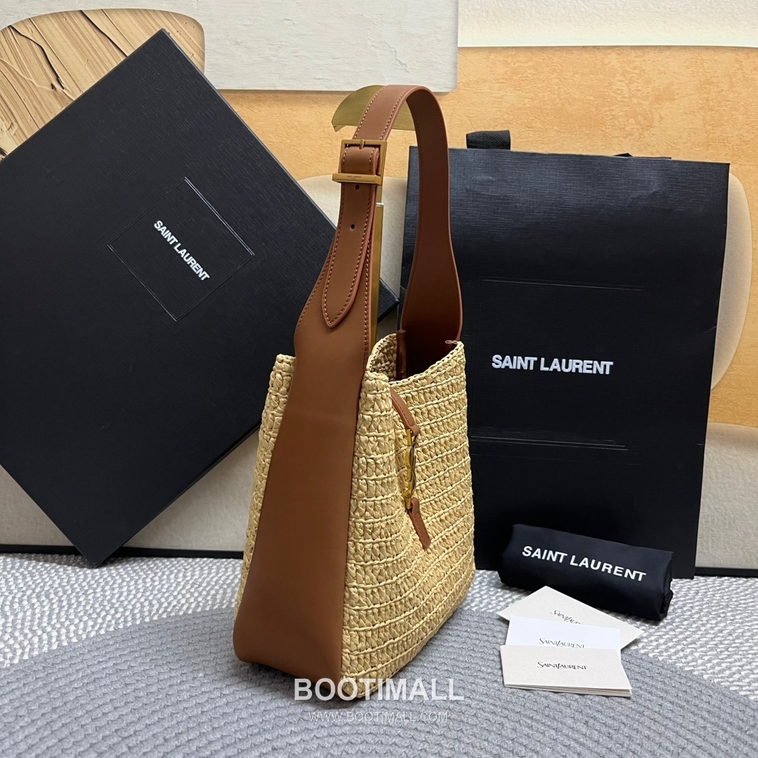 Saint Laurent Raffia Hobo Bucket Bag 823812 생로랑 라피아 호보 버킷 숄더백 23cm 18
