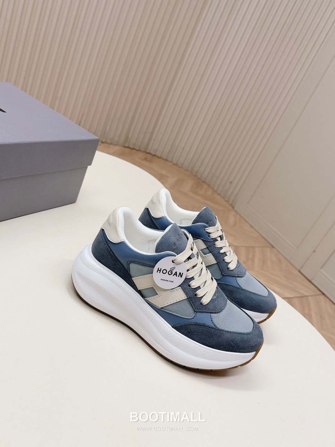 HOGAN Interactive Leather Chunky Sole Runner Sneakers 호간 인터랙티브 레더 청키솔 러너 스니커즈 2