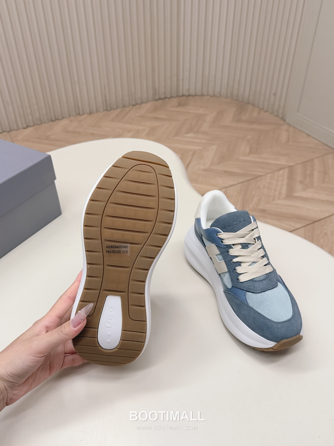 HOGAN Interactive Leather Chunky Sole Runner Sneakers 호간 인터랙티브 레더 청키솔 러너 스니커즈 9