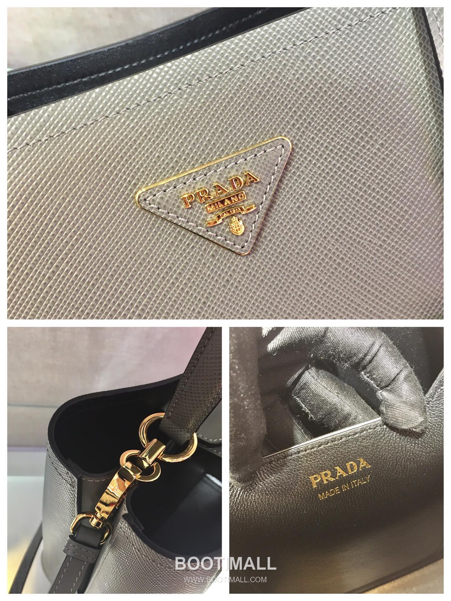Prada Saffiano Leather Double Tote Bag with Triangle Logo and Magnetic Pocket Detail 프라다 사피아노 가죽 트라이앵글 로고 마그네틱 포켓 더블 토트백 1BA212 22cm 9