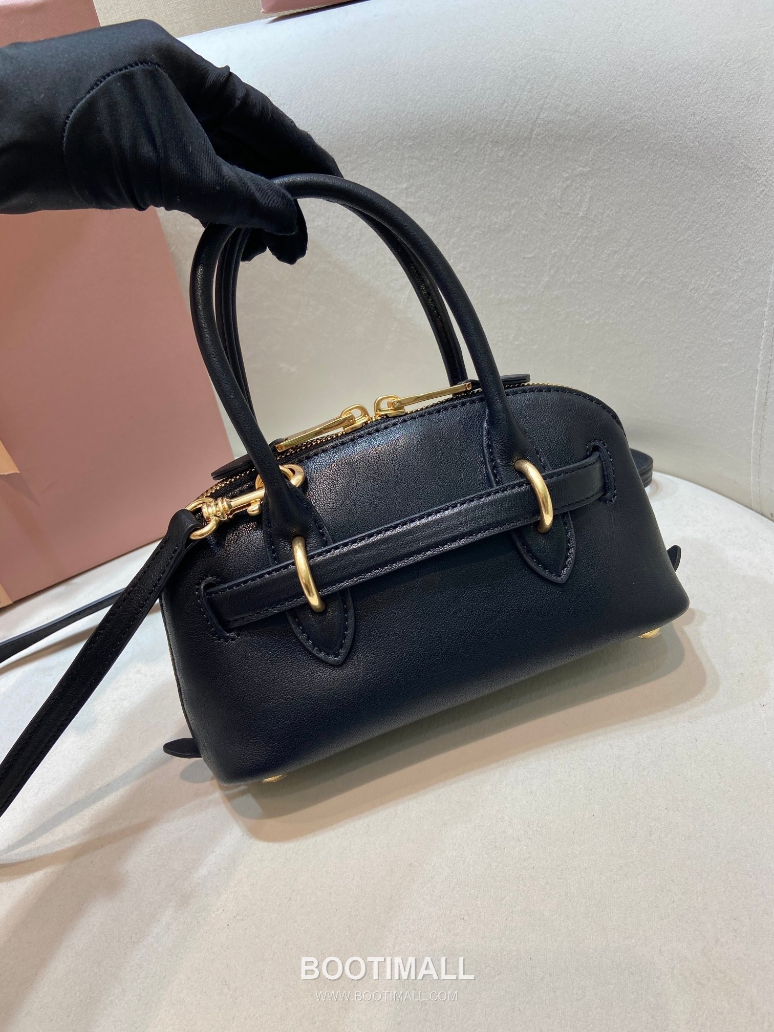 Prada Aventure Nappa Leather Mini Tote Bag with Embossed Logo and Zip Detail 프라다 아방튀르 나파 가죽 엠보스 로고 지퍼 미니 토트백 5BP090 21cm 3