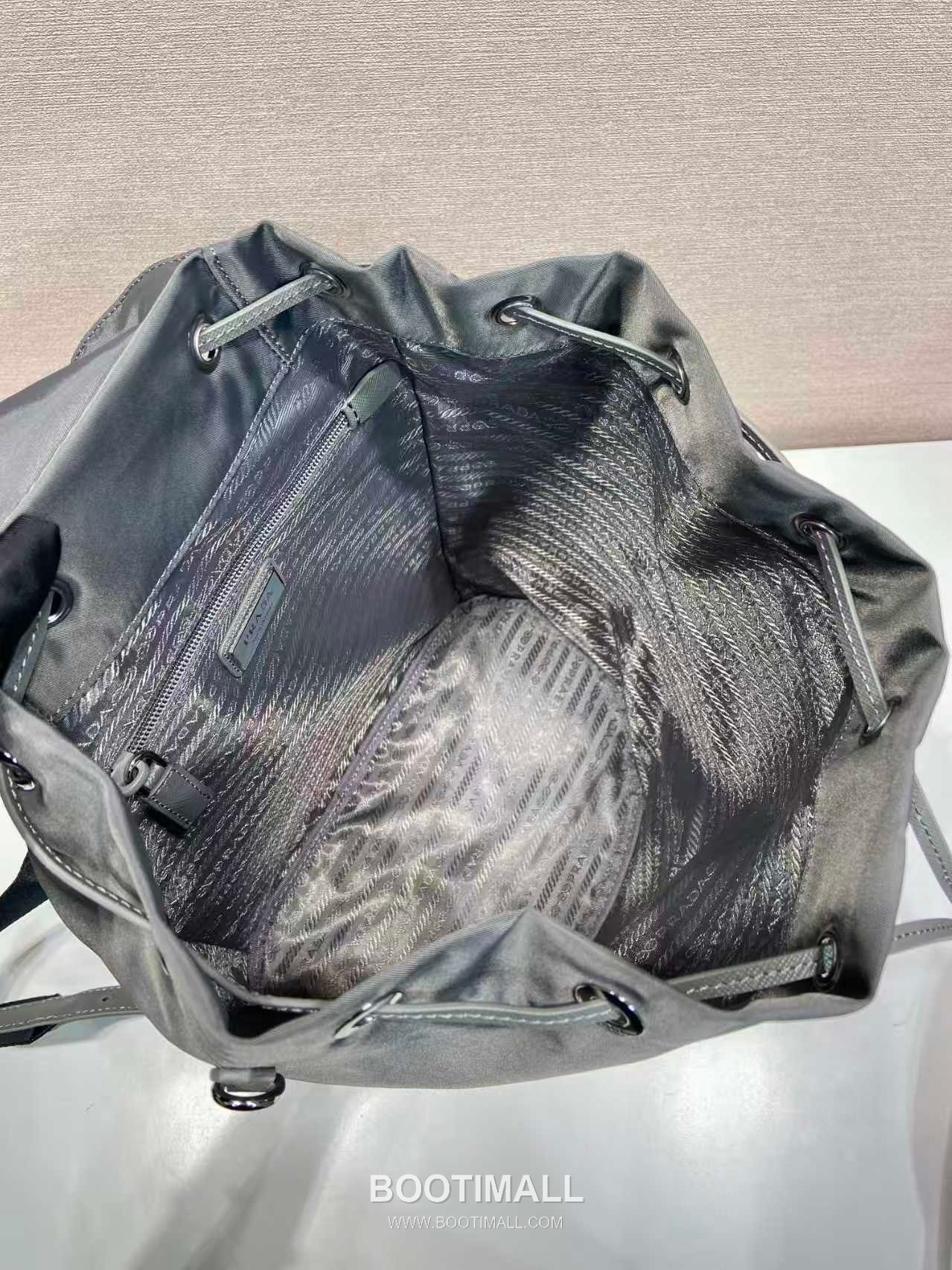 Prada Re-Nylon Backpack with Saffiano Leather Trim and Minimal Strap Design 프라다 리나일론 사피아노 가죽 트림 미니멀 스트랩 백팩 1BZ0197 25cm 8