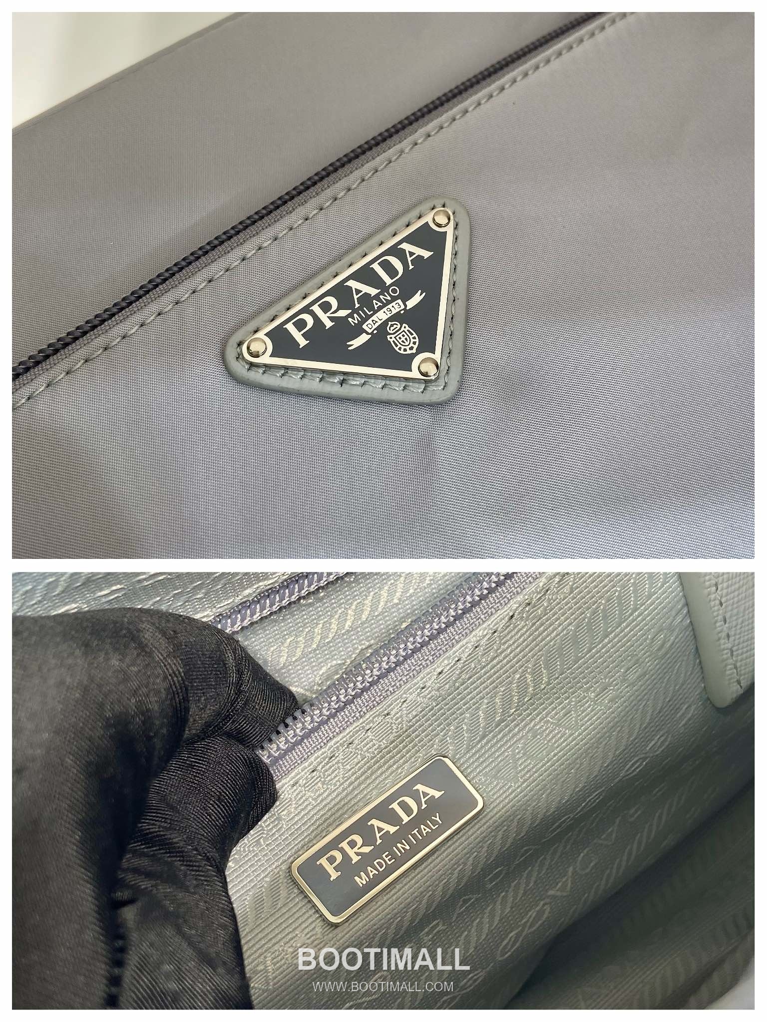 Prada Re-Nylon Calfskin Trim Multi Pouch Shoulder Bag with Detachable Mini Pouch 프라다 리나일론 카프스킨 트림 멀티 파우치 숄더백 탈부착 미니 파우치 1BC167 23cm 9