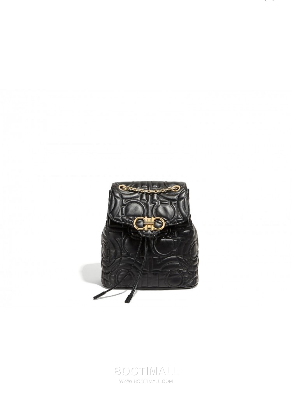 Salvatore Ferragamo Gancini Quilted Calfskin Flap Drawstring Backpack with Logo Detail 살바토레페라가모 간치니 퀼팅 카프스킨 플랩 드로스트링 백팩 21H158 25.5cm 3