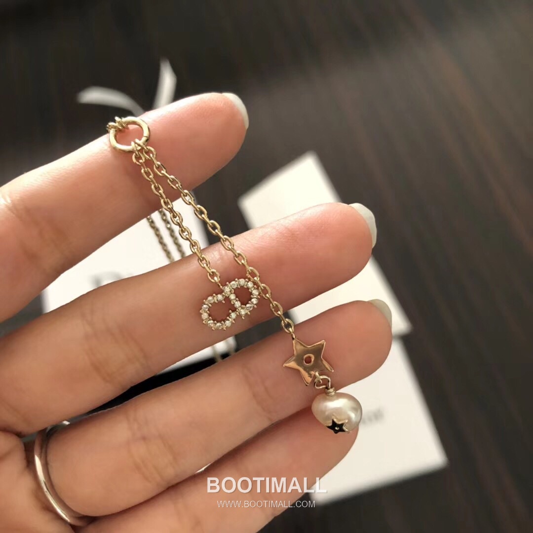 Dior Baroque Pearl Brass Chain Necklace with Adjustable Length 디올 바로크 펄 황동 체인 네클리스 길이조절 45cm 11