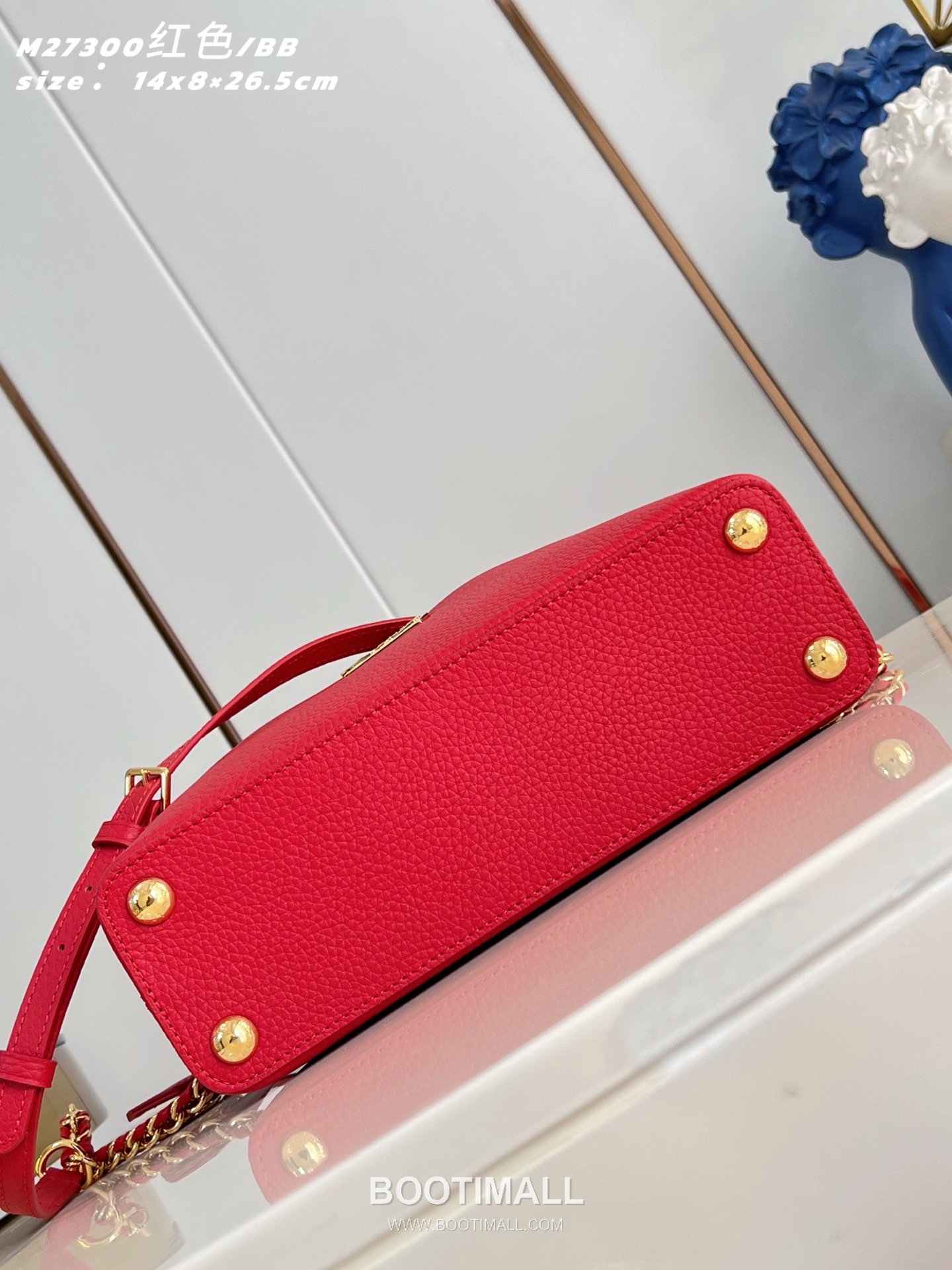 Louis Vuitton Capucines East-West BB Taurillon Leather Top Handle Bag with Strap Logo Detail 루이비통 카퓌신 이스트웨스트 BB 타우릴론 레더 탑핸들백 M27300 26.5cm 7