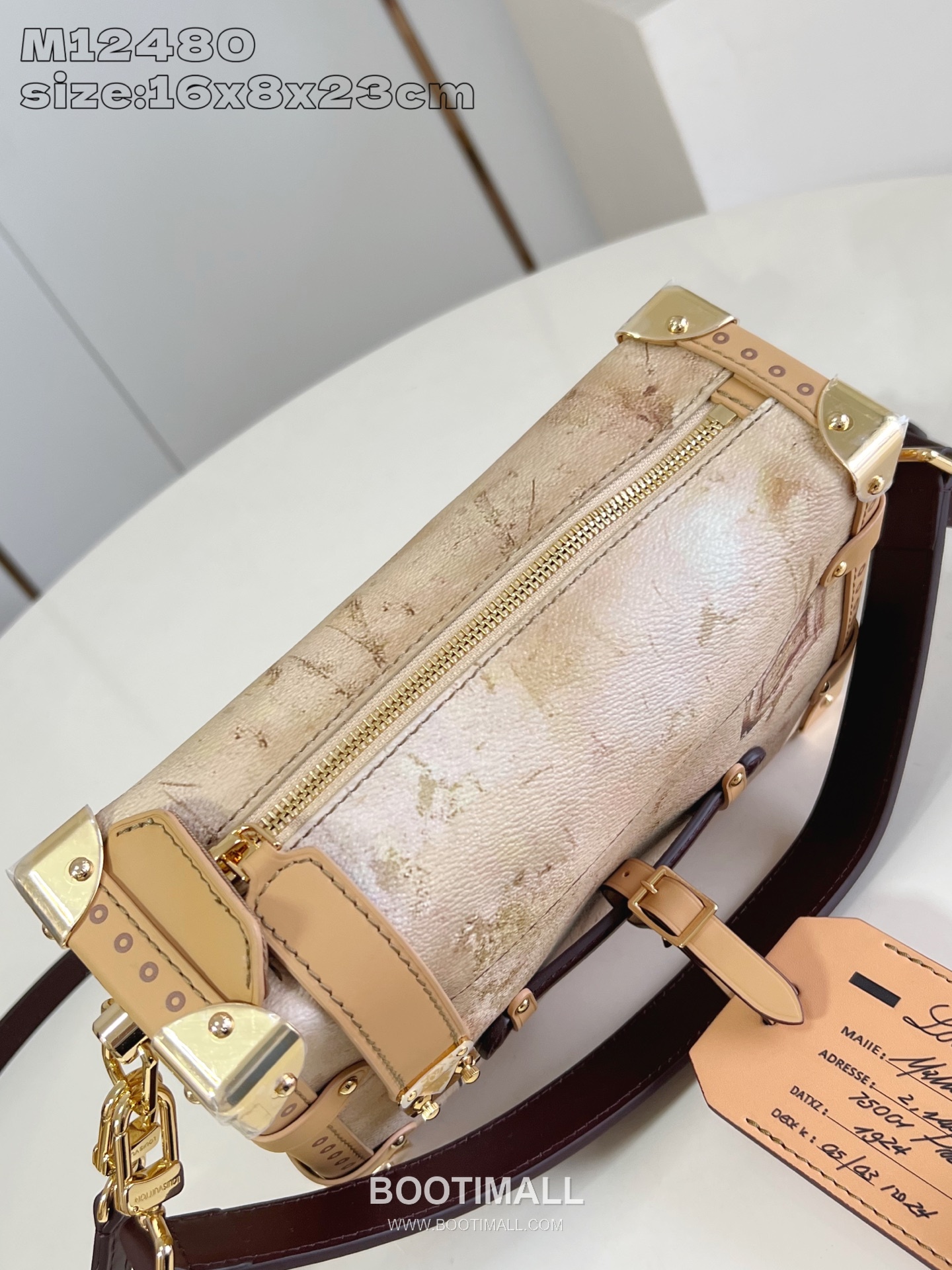 Louis Vuitton Side Trunk Monogram Canvas Leather Crossbody Bag with Lock Detail 루이비통 사이드 트렁크 모노그램 캔버스 레더 크로스바디백 M12480 23.5cm 7