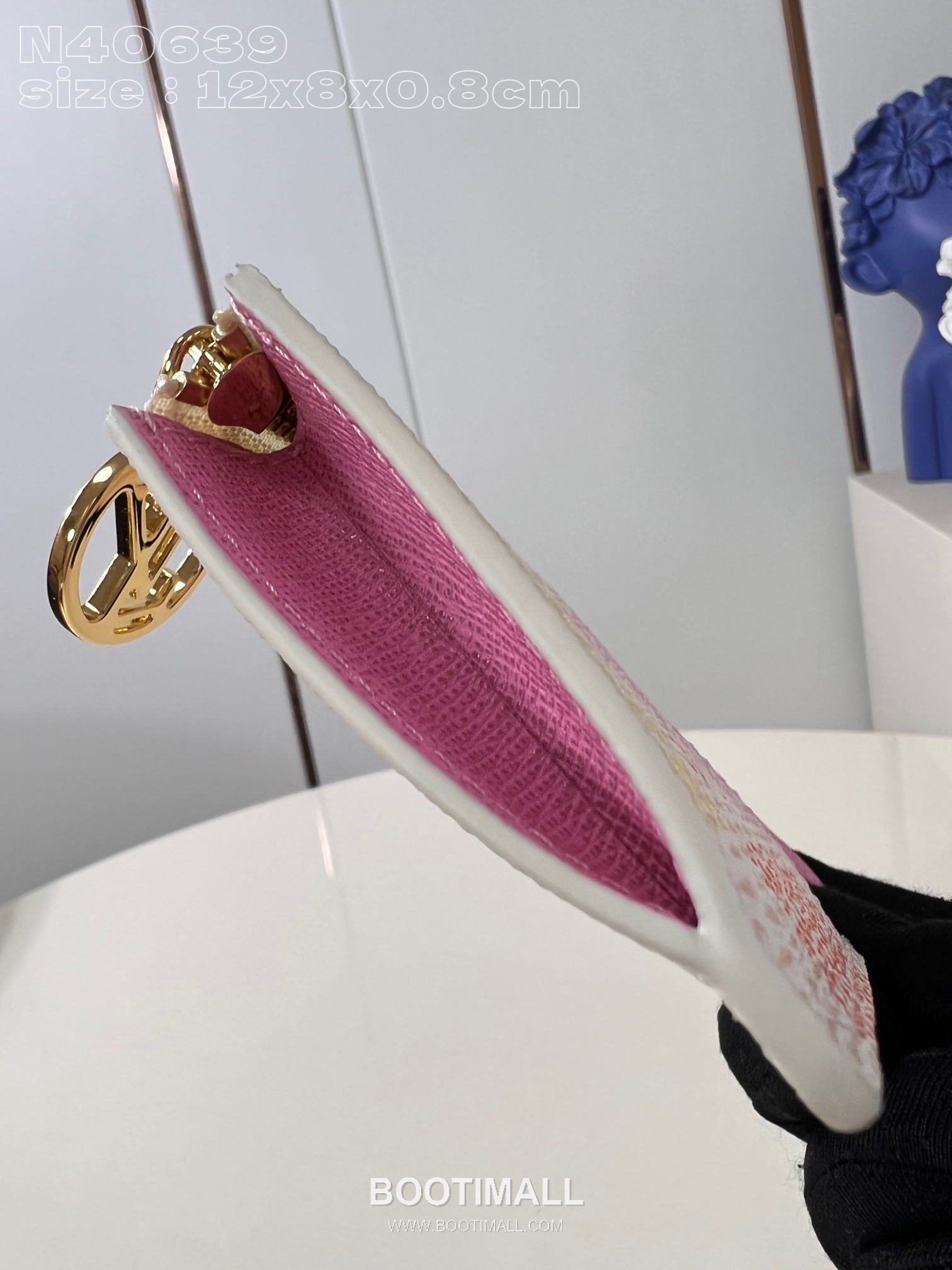 Louis Vuitton Romy Card Holder Damier Canvas Leather Zip Coin Pocket Slim Card Holder 루이비통 로미 다미에 캔버스 레더 집 코인포켓 슬림 카드지갑 N40639 12cm 4