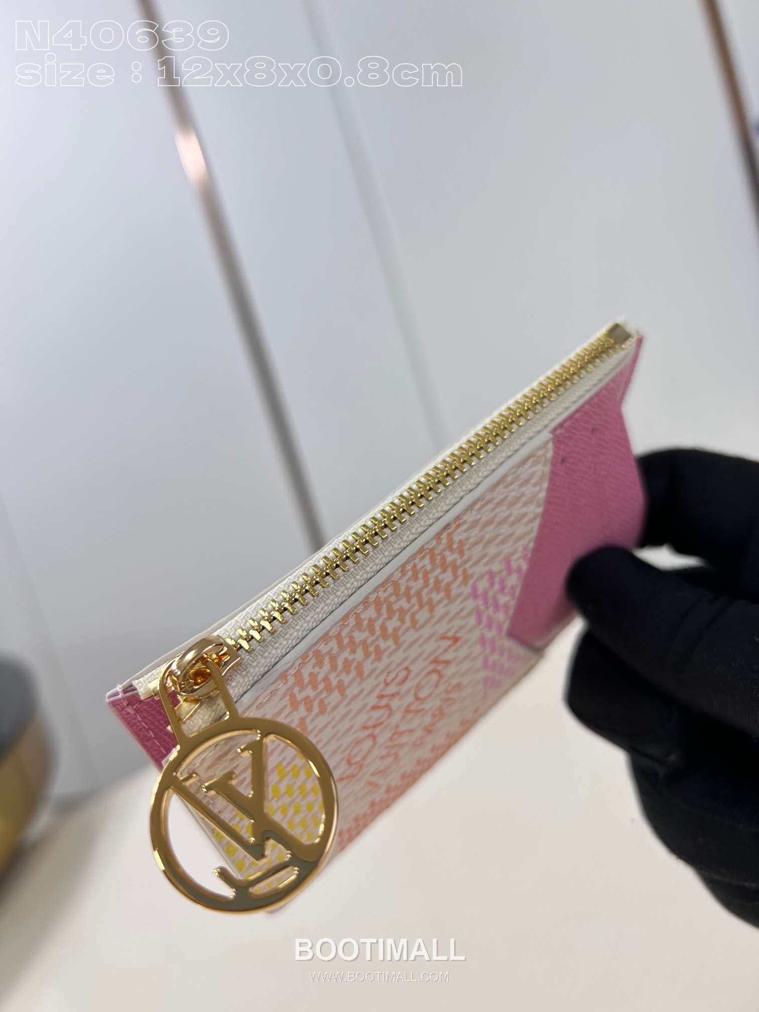Louis Vuitton Romy Card Holder Damier Canvas Leather Zip Coin Pocket Slim Card Holder 루이비통 로미 다미에 캔버스 레더 집 코인포켓 슬림 카드지갑 N40639 12cm 5