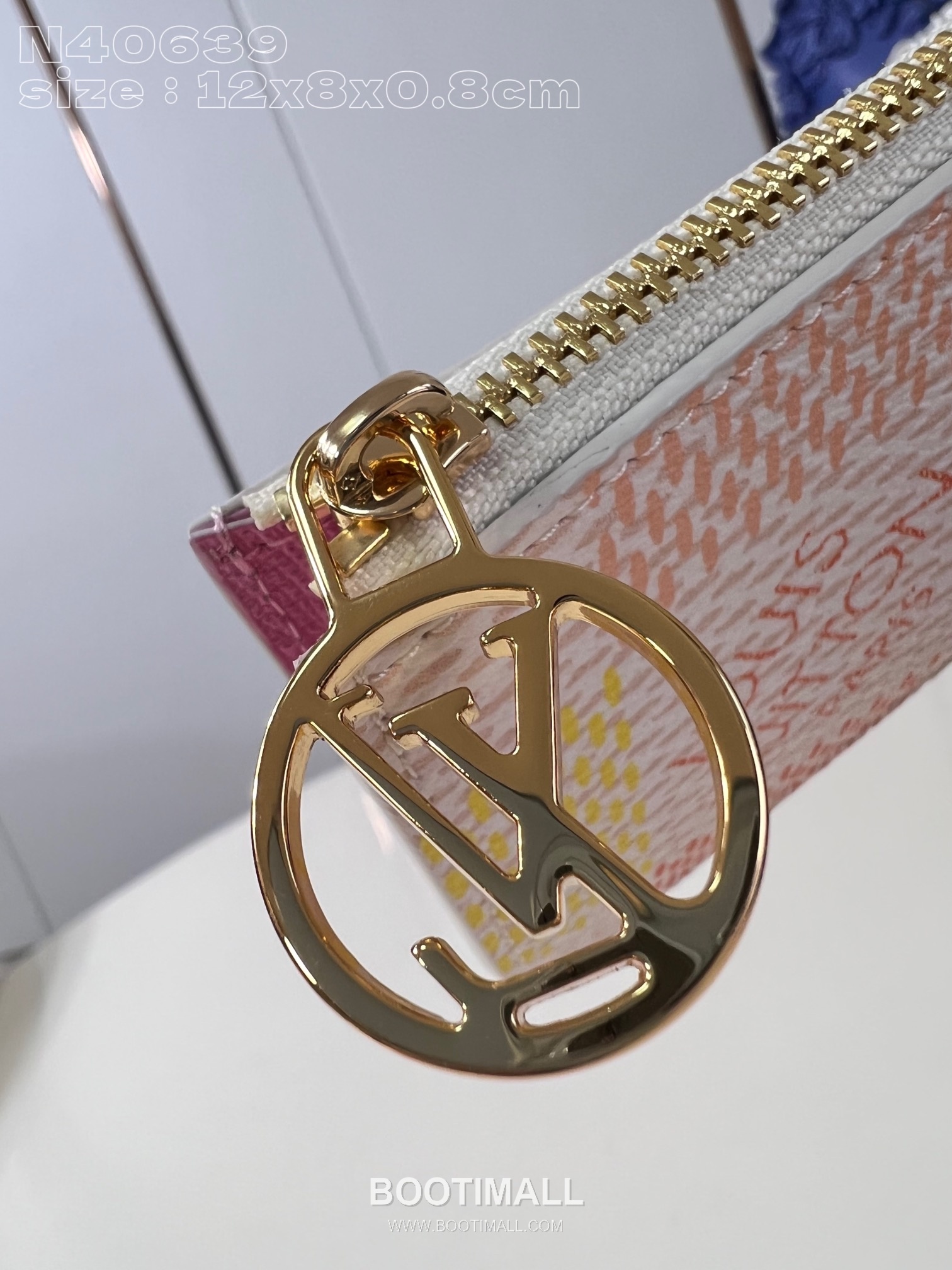 Louis Vuitton Romy Card Holder Damier Canvas Leather Zip Coin Pocket Slim Card Holder 루이비통 로미 다미에 캔버스 레더 집 코인포켓 슬림 카드지갑 N40639 12cm 6