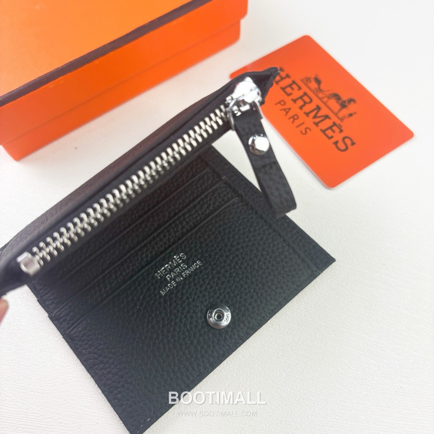 Hermes Barenia Calfskin Leather Compact Wallet with Perforated Detail Zip Coin Pocket 에르메스 바레니아 카프스킨 레더 펀칭 디테일 지퍼 코인포켓 반지갑 6357 10.5cm 8
