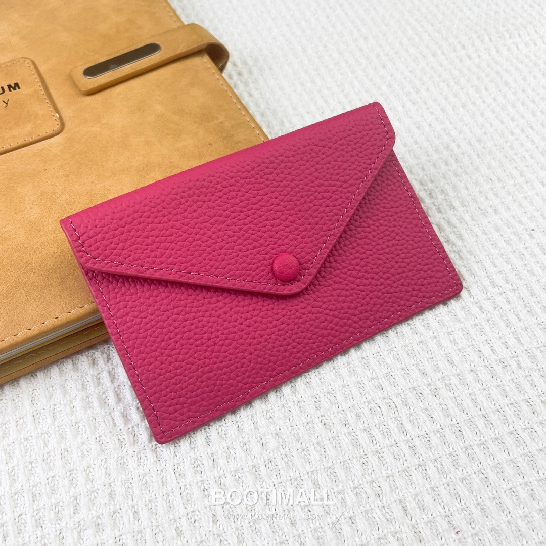 Hermes Barenia Faubourg Pebbled Calfskin Leather Card Holder Wallet 에르메스 바레니아 포부르 페블드 카프스킨 레더 카드홀더 지갑 2215 12cm 6