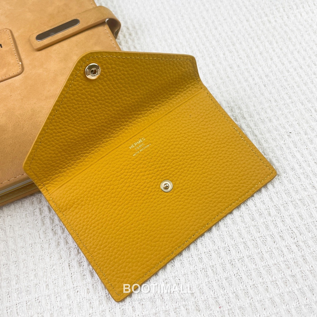 Hermes Barenia Faubourg Pebbled Calfskin Leather Card Holder Wallet 에르메스 바레니아 포부르 페블드 카프스킨 레더 카드홀더 지갑 2215 12cm 4