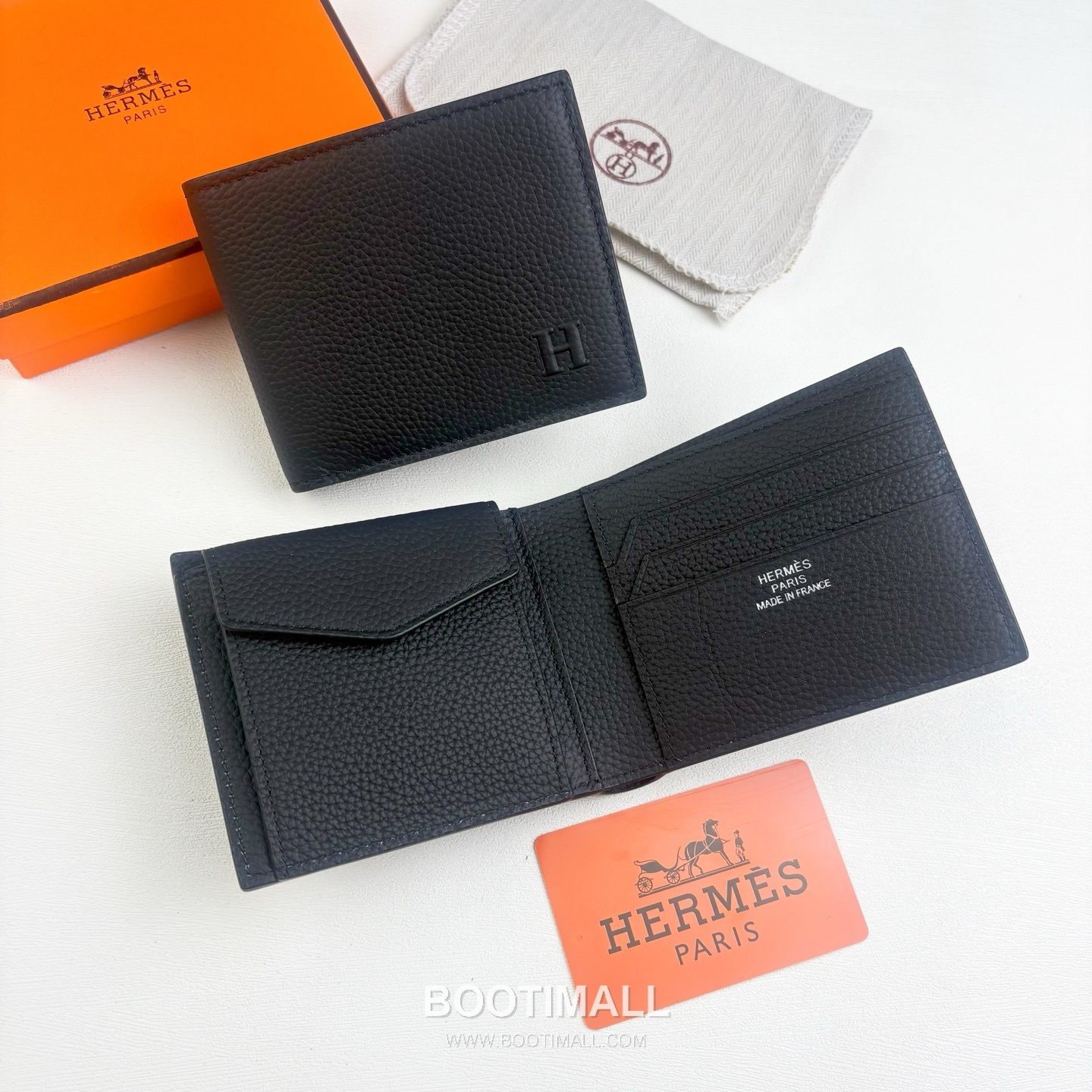 Hermès Silk’in Barenia Togo Calfskin Bi-Fold Wallet with Coin Pocket Detail 에르메스 실킨 바레니아 토고 카프스킨 코인포켓 디테일 반지갑 527 11.5cm 6