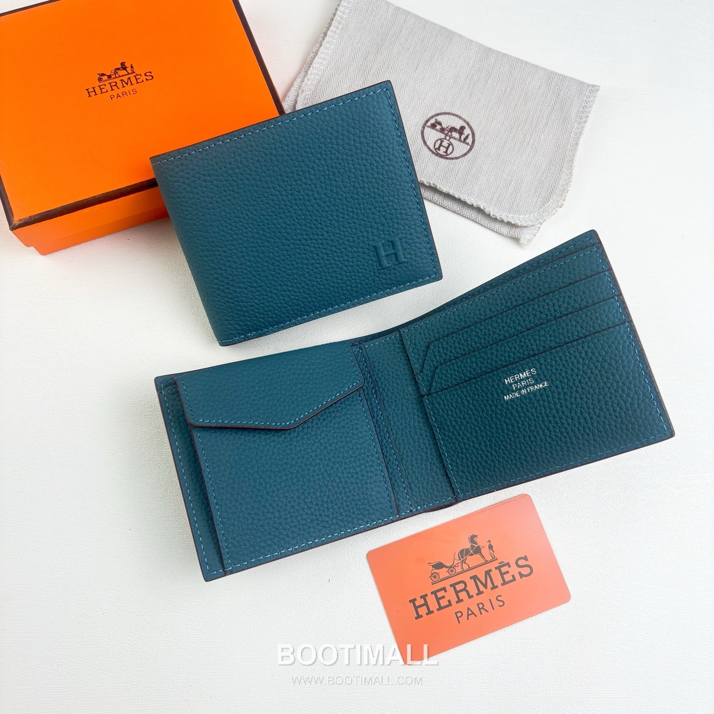 Hermès Silk’in Barenia Togo Calfskin Bi-Fold Wallet with Coin Pocket Detail 에르메스 실킨 바레니아 토고 카프스킨 코인포켓 디테일 반지갑 527 11.5cm 6