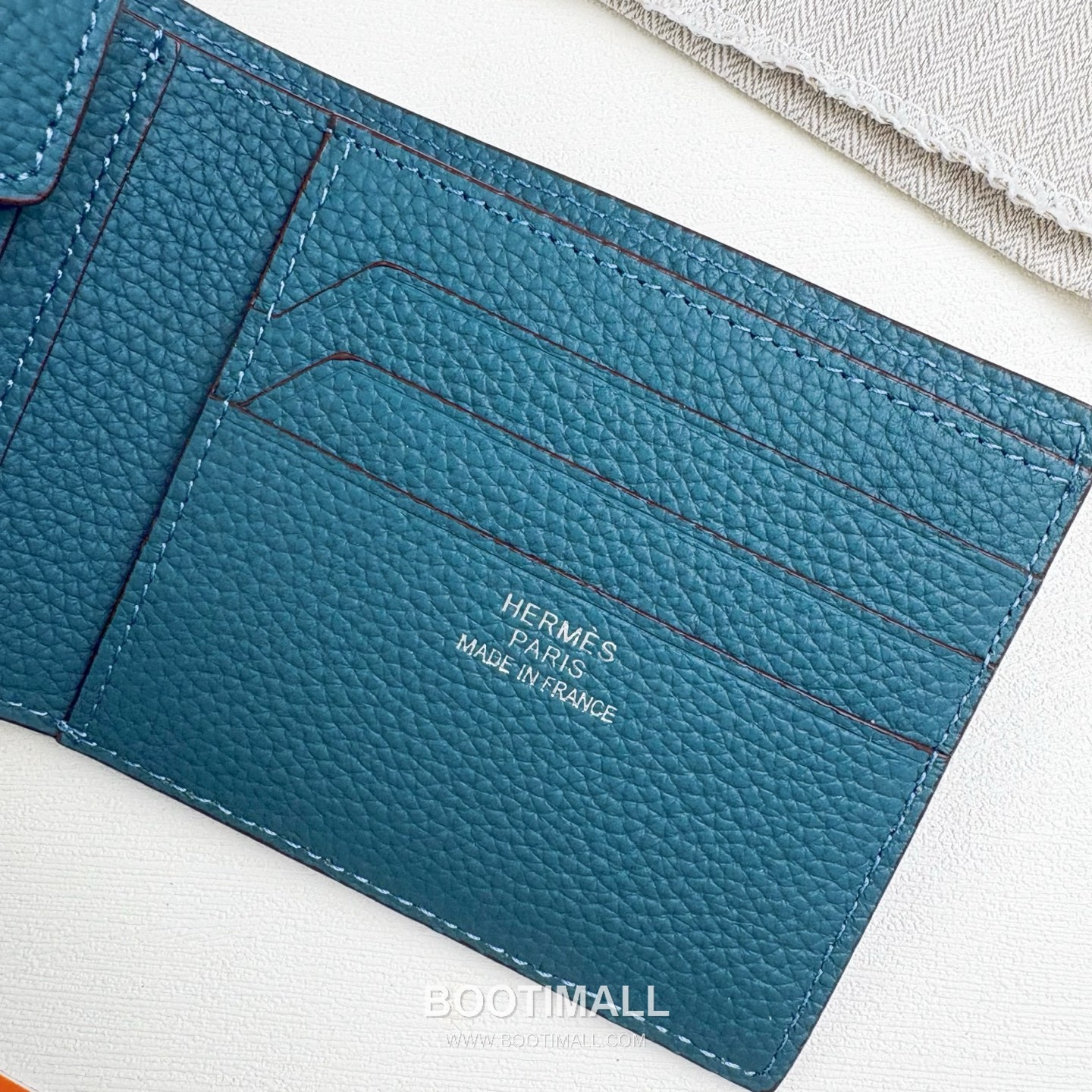 Hermès Silk’in Barenia Togo Calfskin Bi-Fold Wallet with Coin Pocket Detail 에르메스 실킨 바레니아 토고 카프스킨 코인포켓 디테일 반지갑 527 11.5cm 8